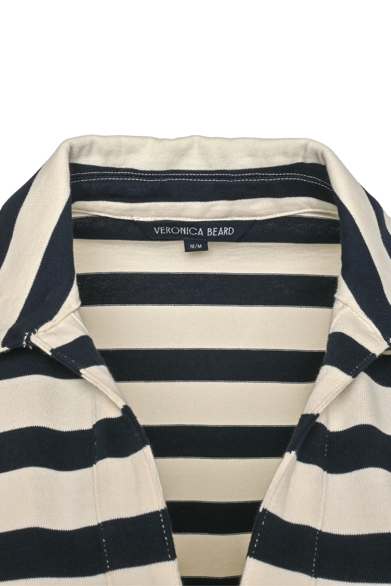 Veronica Beard Size M Cayden Striped Cotton Polo Dress - Image 3