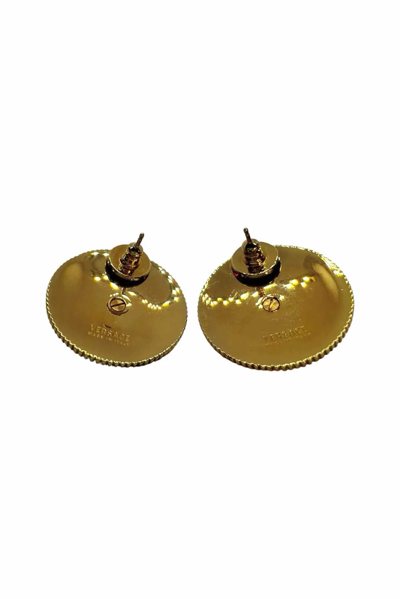 Versace Medusa Round Biggie Stud Earrings - Image 2