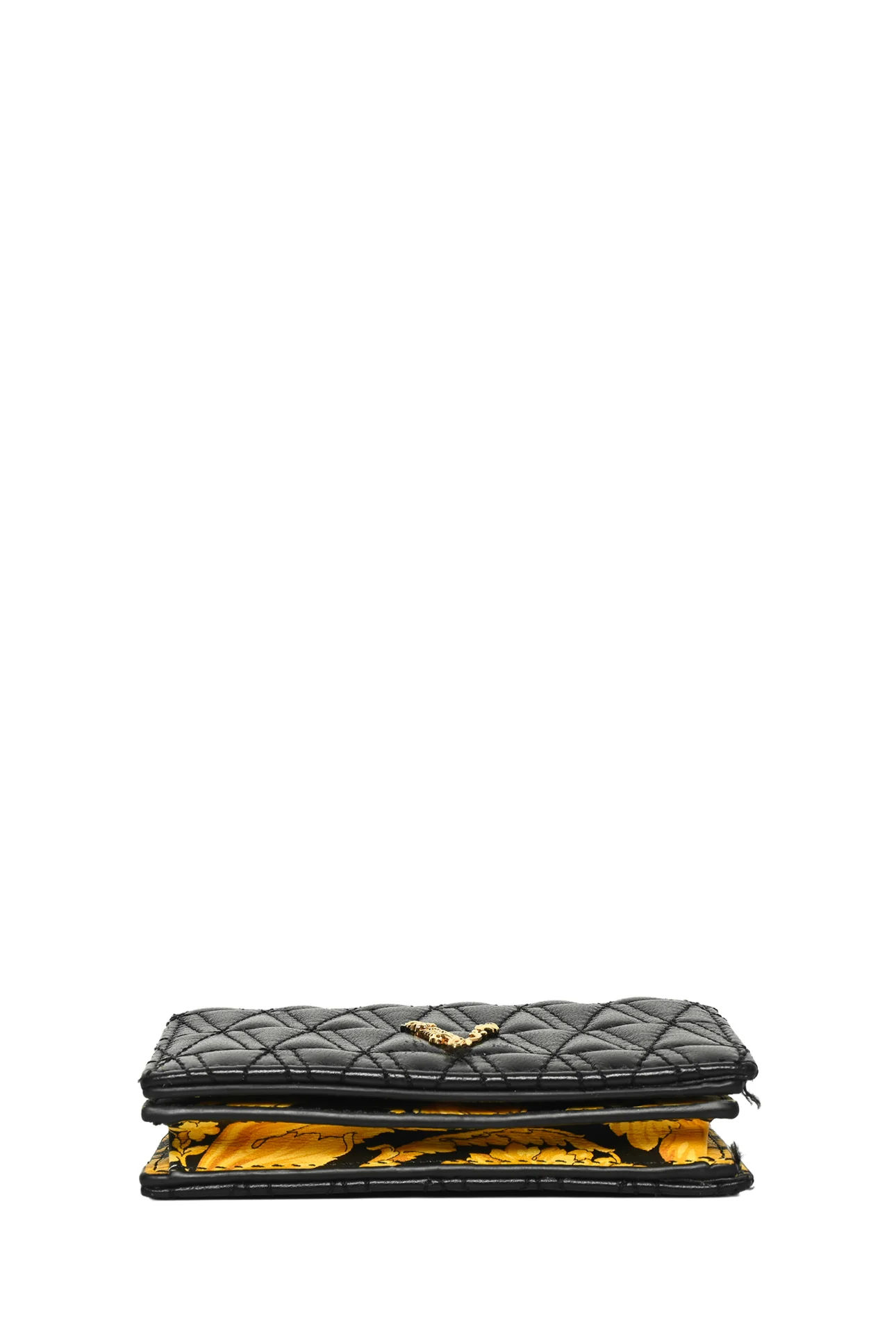 Versace Quilted Nappa Leather Virtus Bifold Wallet - Image 3