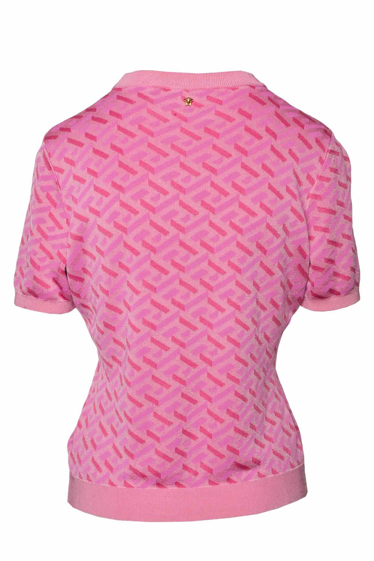 Versace Size 12 La Greca Jacquard Tops - Image 2