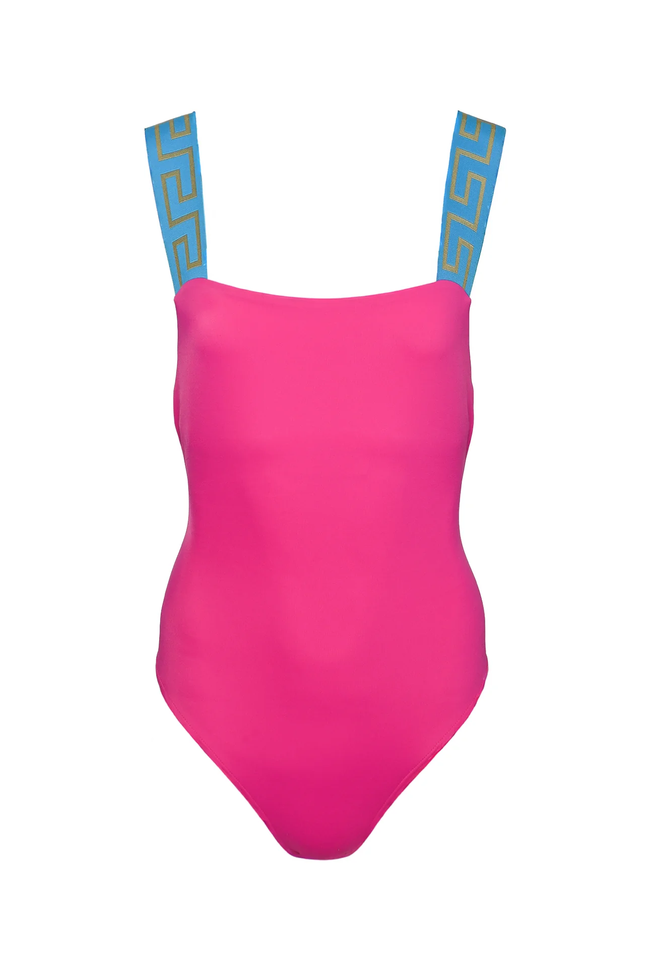 Versace Size 2 Greca Pattern Scoop-Back Swimsuit