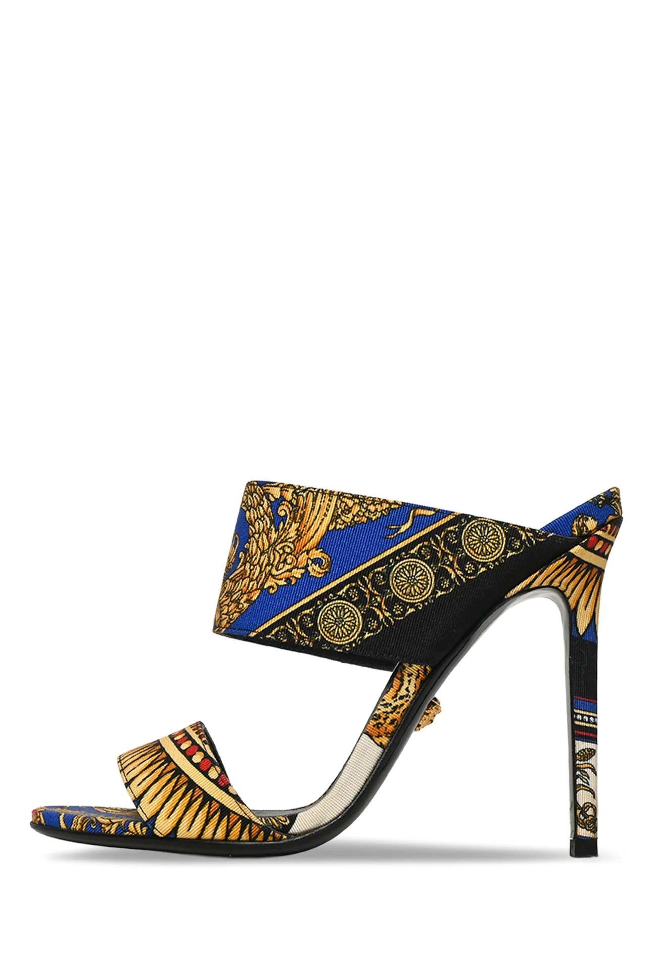 Versace Size 37 Baroque Printed Canvas Slide Sandals - Image 3