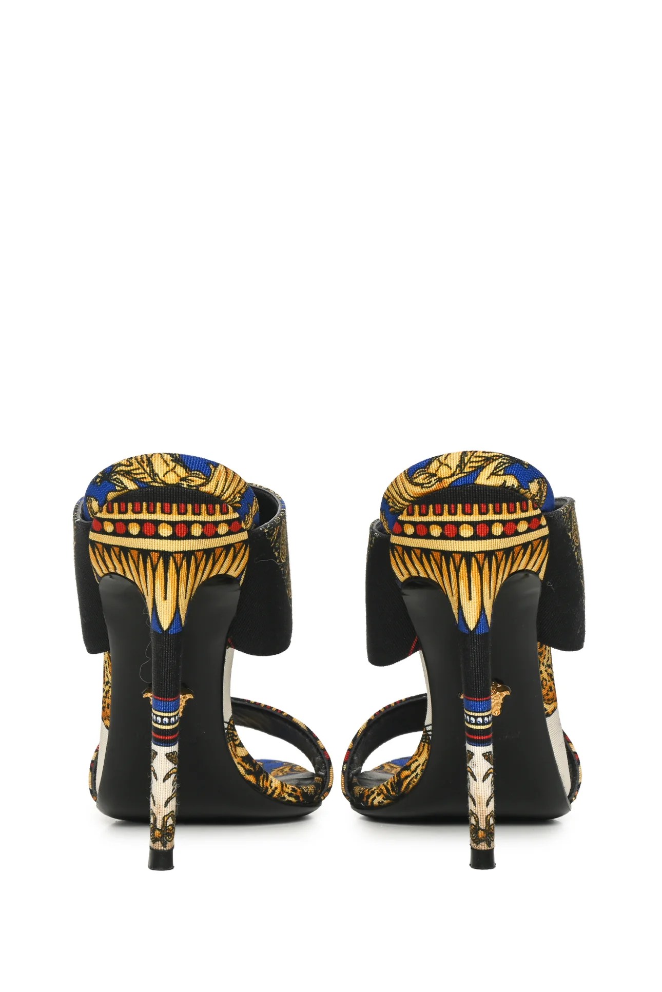Versace Size 37 Baroque Printed Canvas Slide Sandals - Image 4