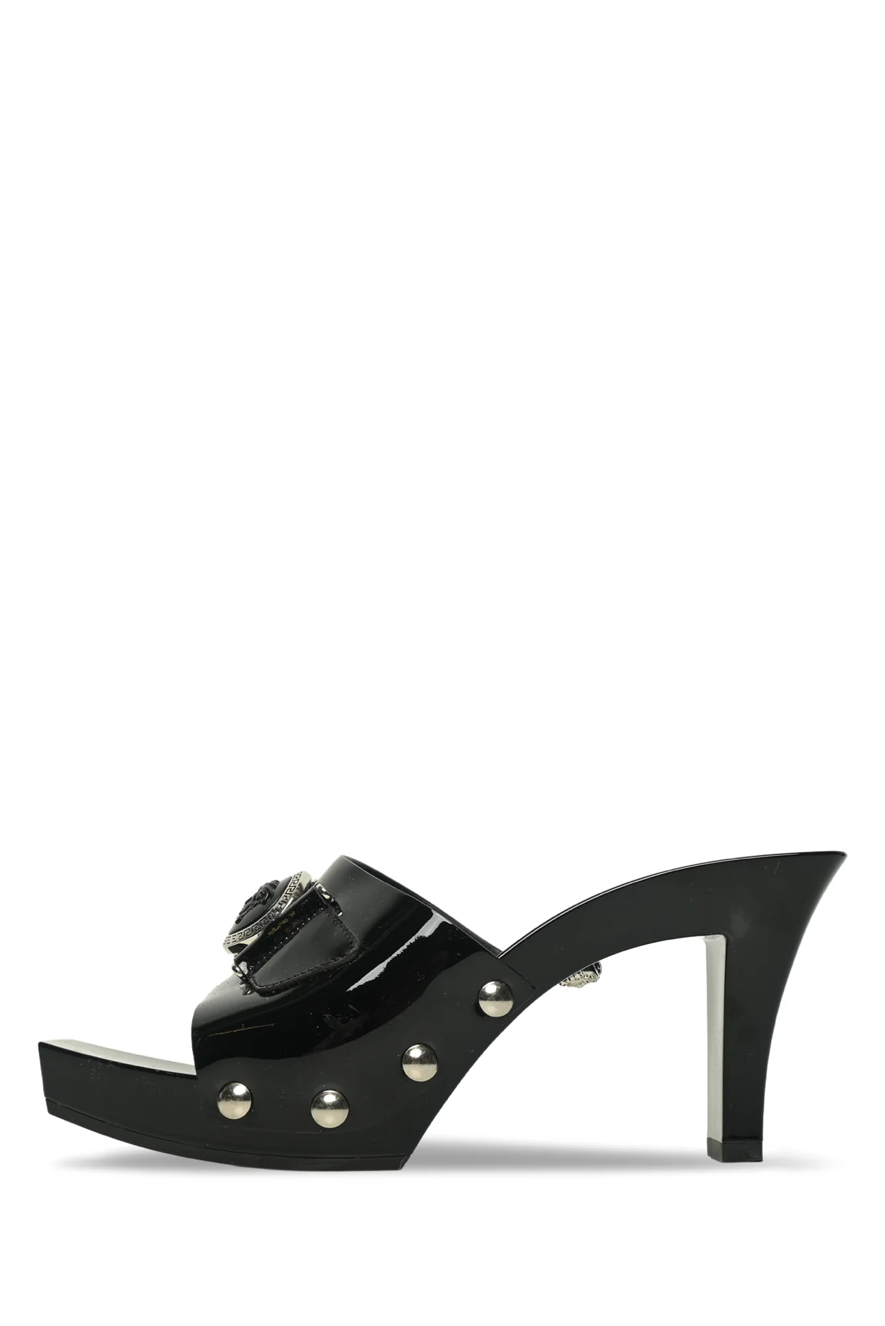 Versace Size 37 Medusa Buckle Patent Sandals - Image 3