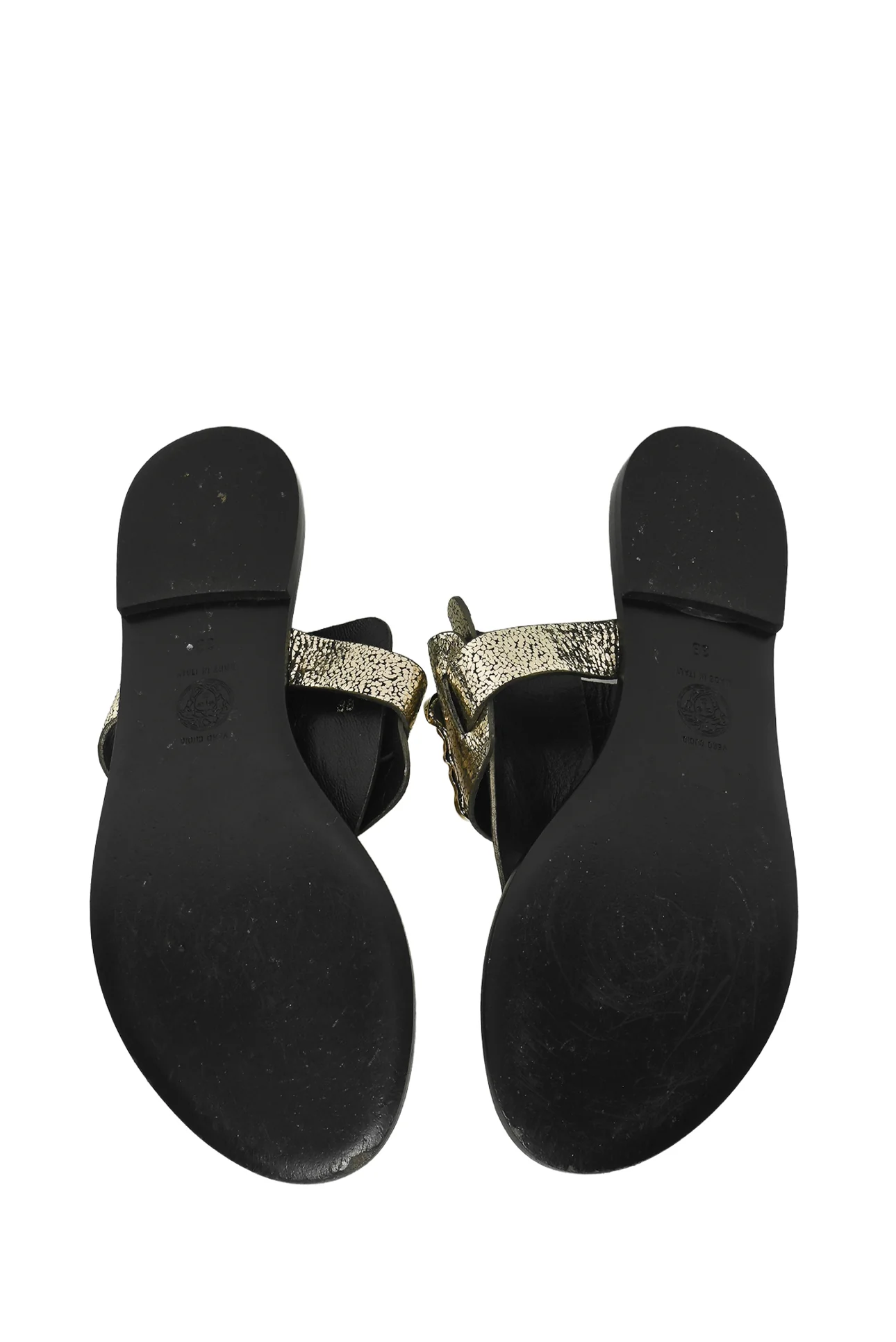 Versace Size 38 Palazzo Thong Sandals - Image 7