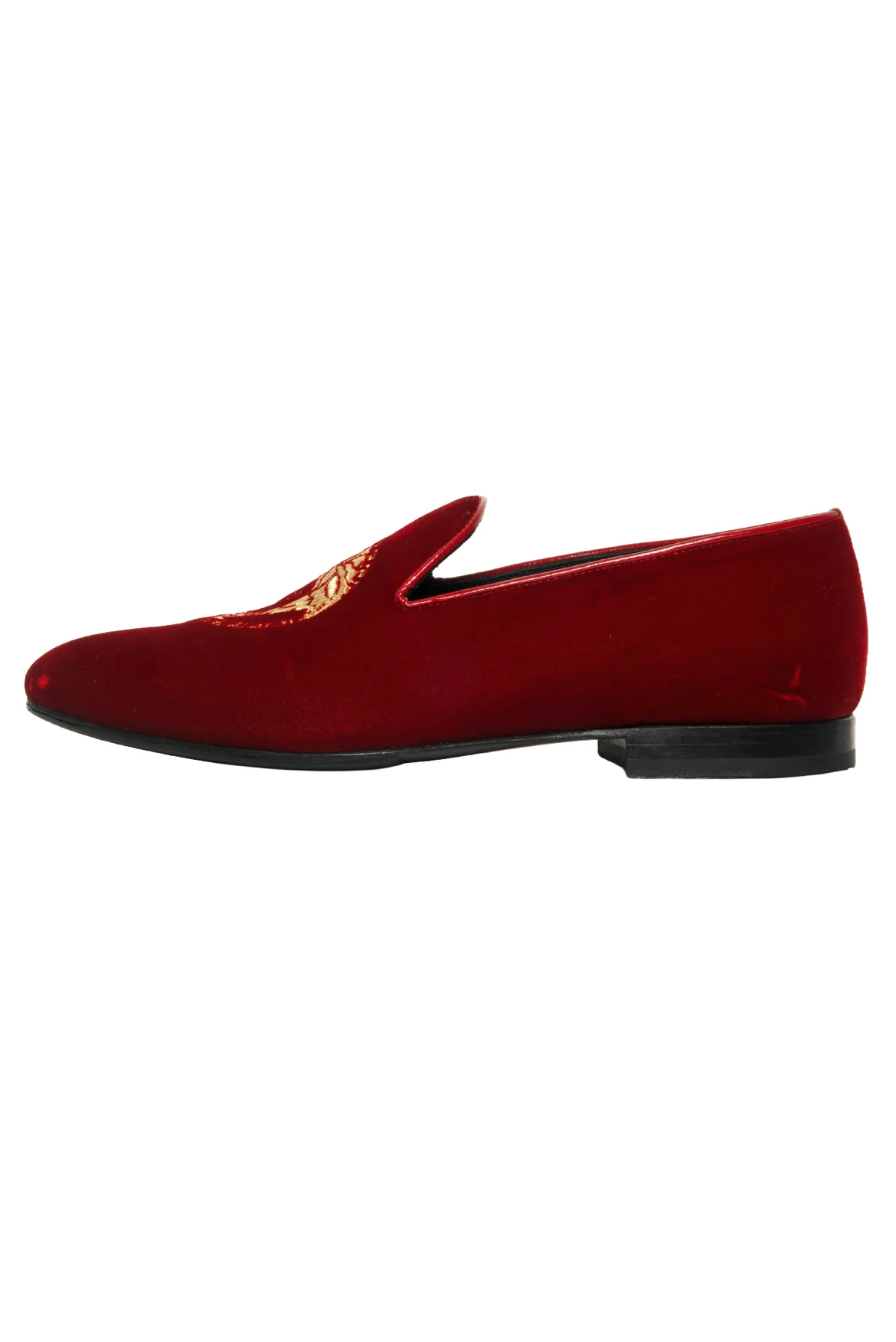 Versace Size 40.5 Men's Medusa Emblem Velvet Loafers - Image 3