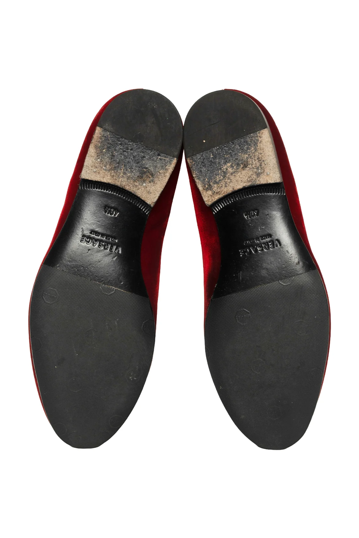 Versace Size 40.5 Men's Medusa Emblem Velvet Loafers - Image 5
