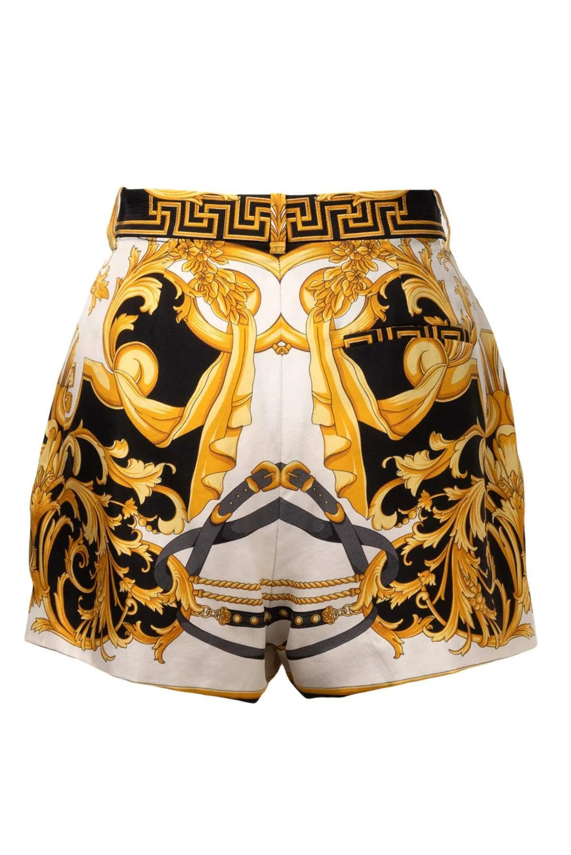 Versace Size 40 Barocco Silk Shorts - Image 2