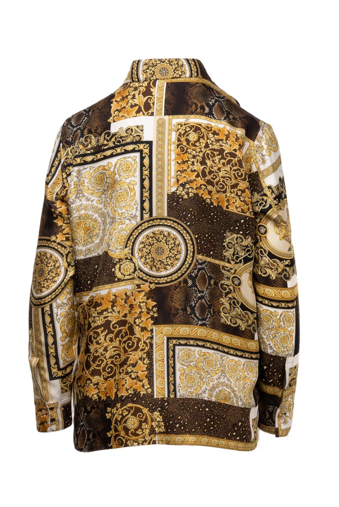 Versace Size 40 Baroque Print Silk Blouse - Image 2