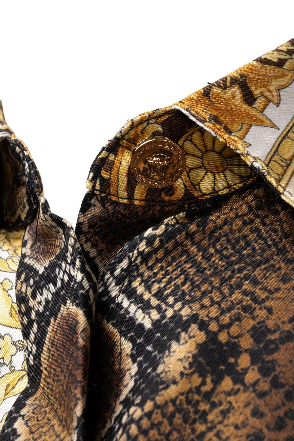 Versace Size 40 Baroque Print Silk Blouse - Image 3