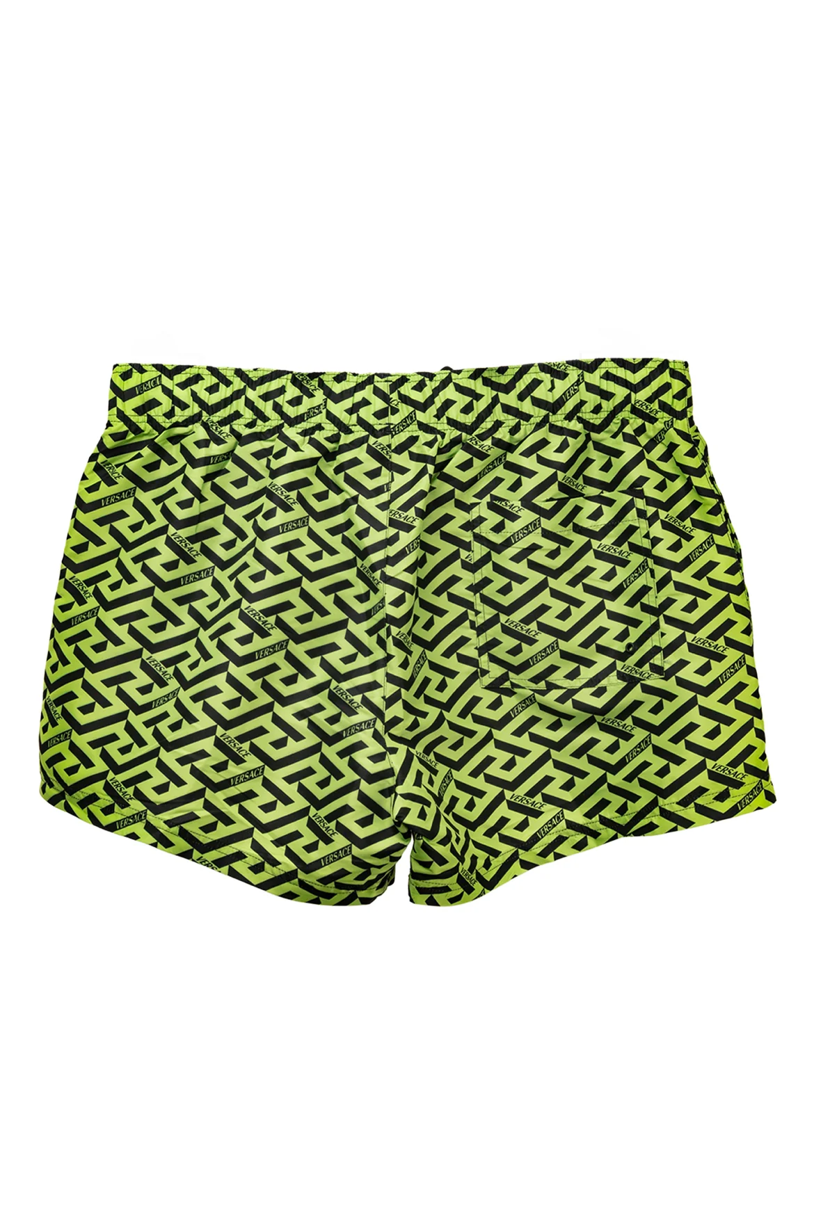 Versace Size 5 Men's Greca Logo Print Lined Drawstring Swim Shorts - Image 2