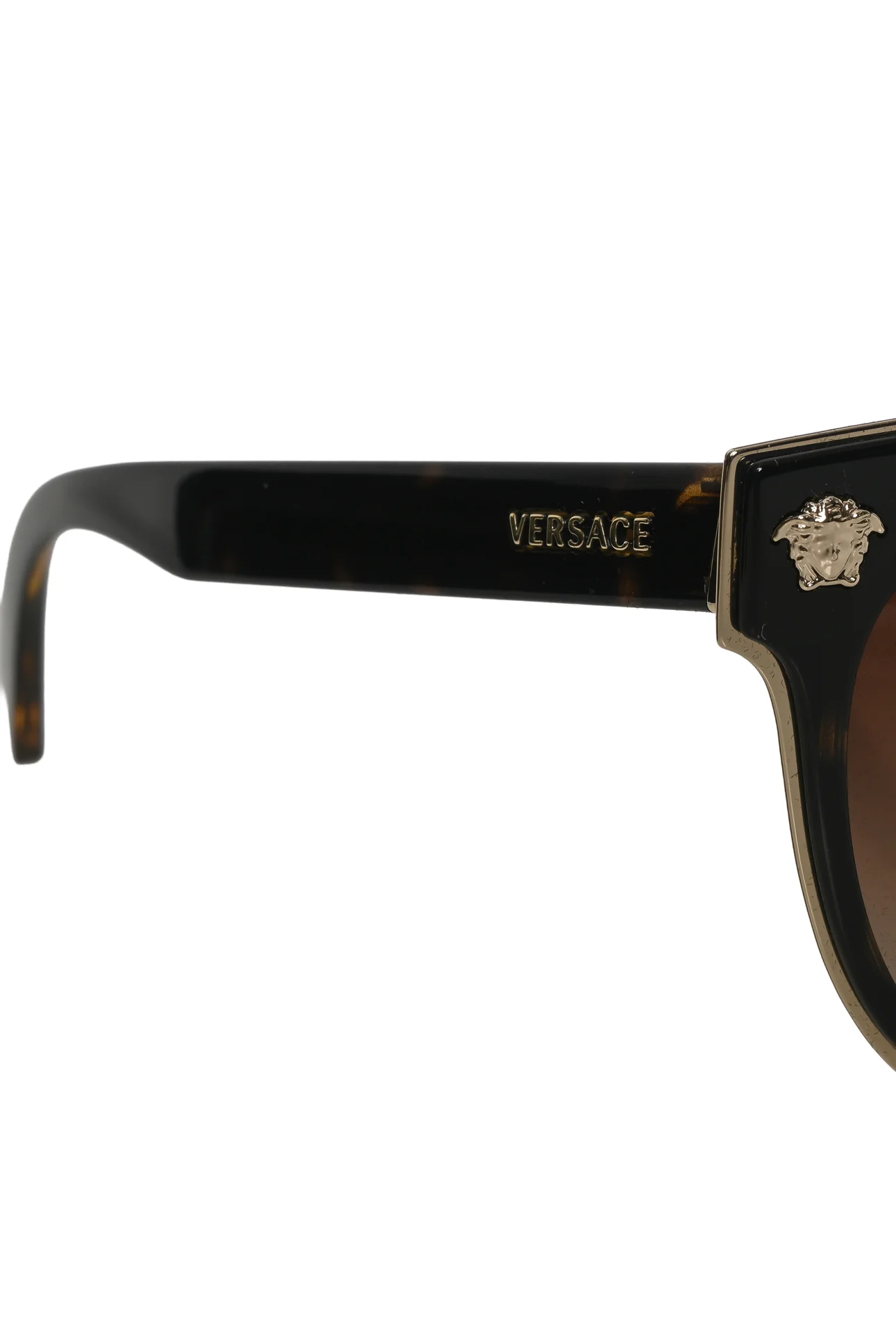Versace Size OS Medusa Logo Tortoiseshell Sunglasses - Image 4