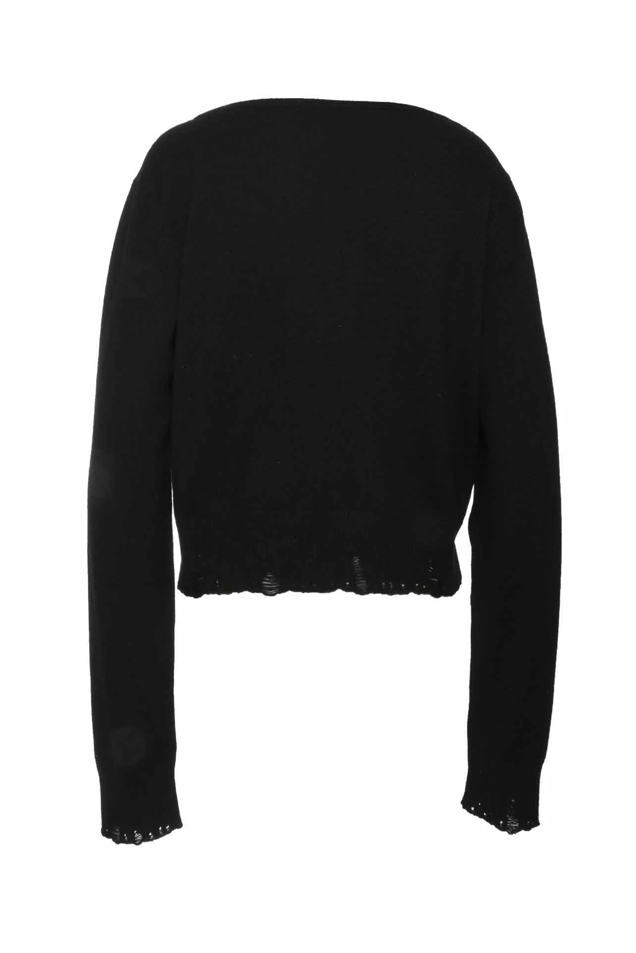 Versace Size XXL Saftey Pin Distressed Cashmere Cardigan - Image 2