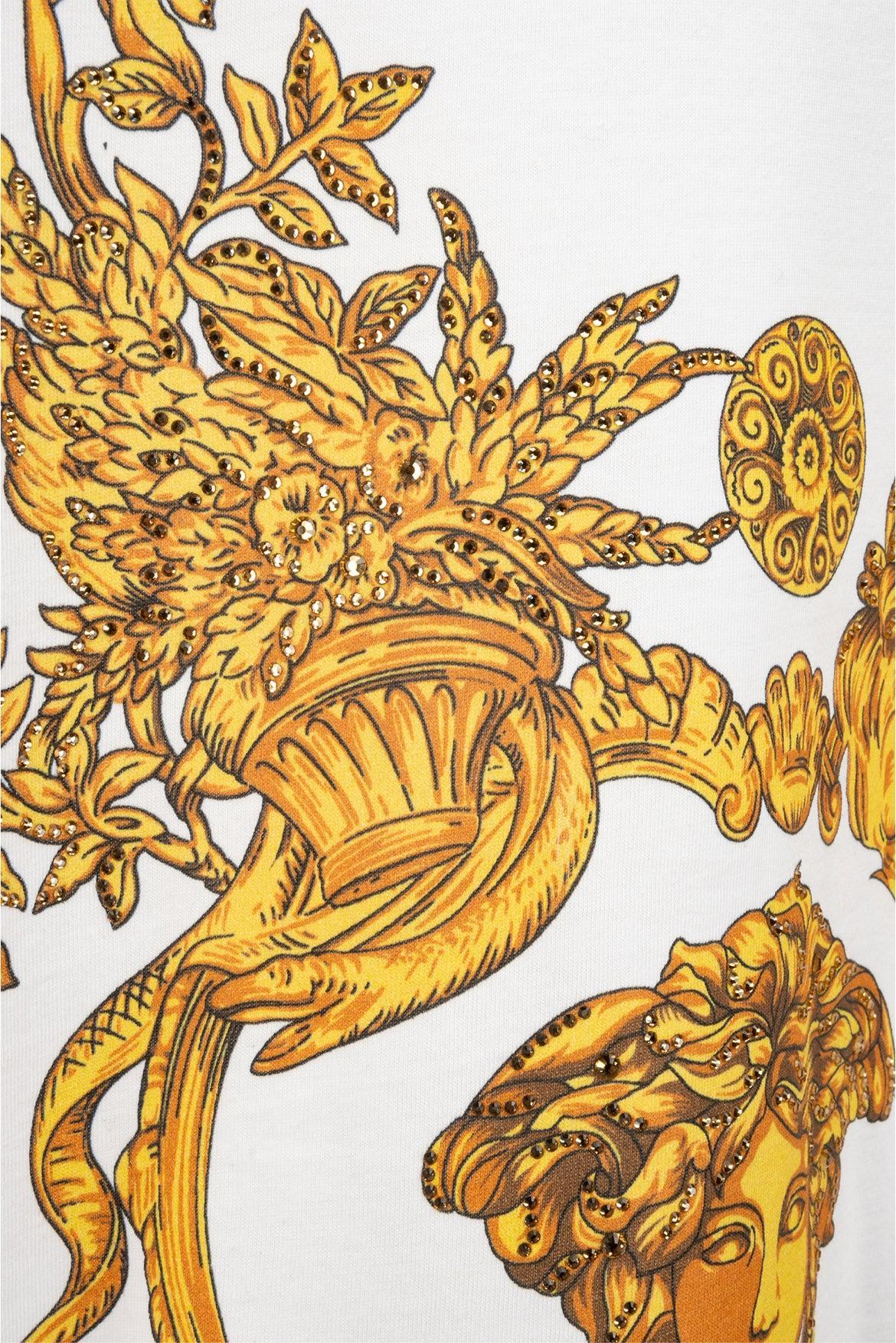 Versace Size XXXL Men's Crystal Embellished Baroque Medusa Graphic T-shirt - Image 3