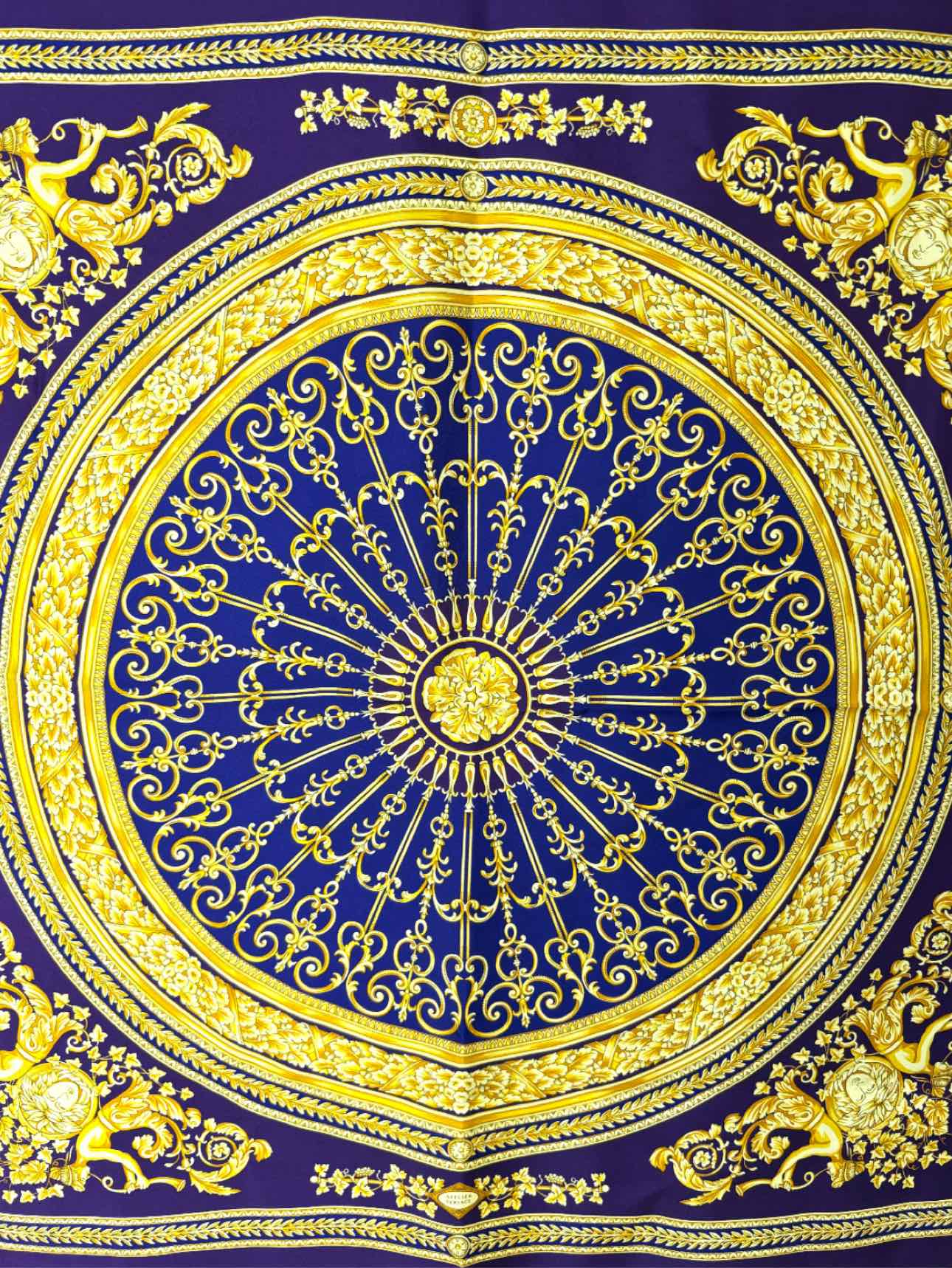 Versace Vintage Silk Pattern Scarf - Image 2