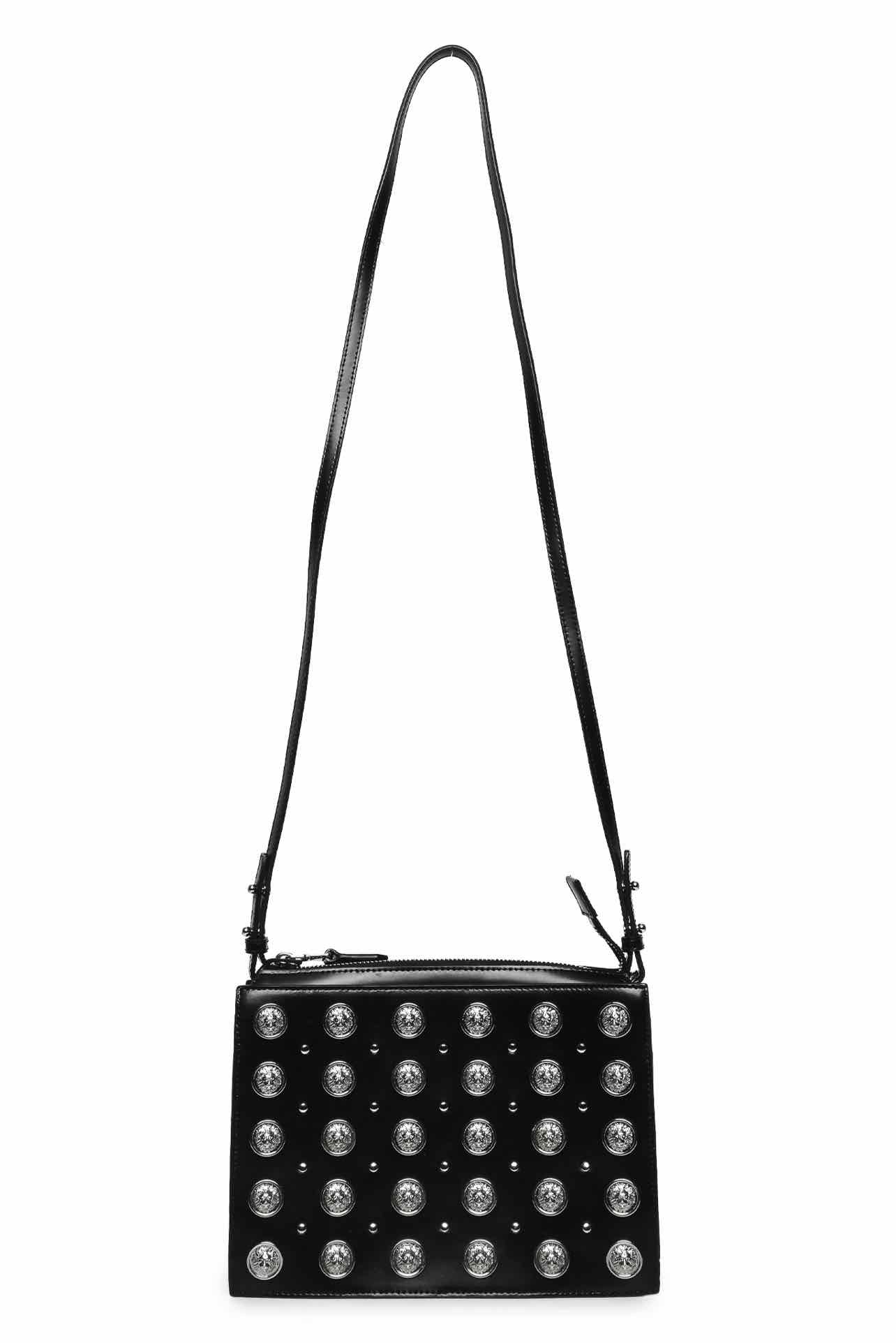 Versus Versace Medium Lion Head Studs Leather Crossbody - Image 4