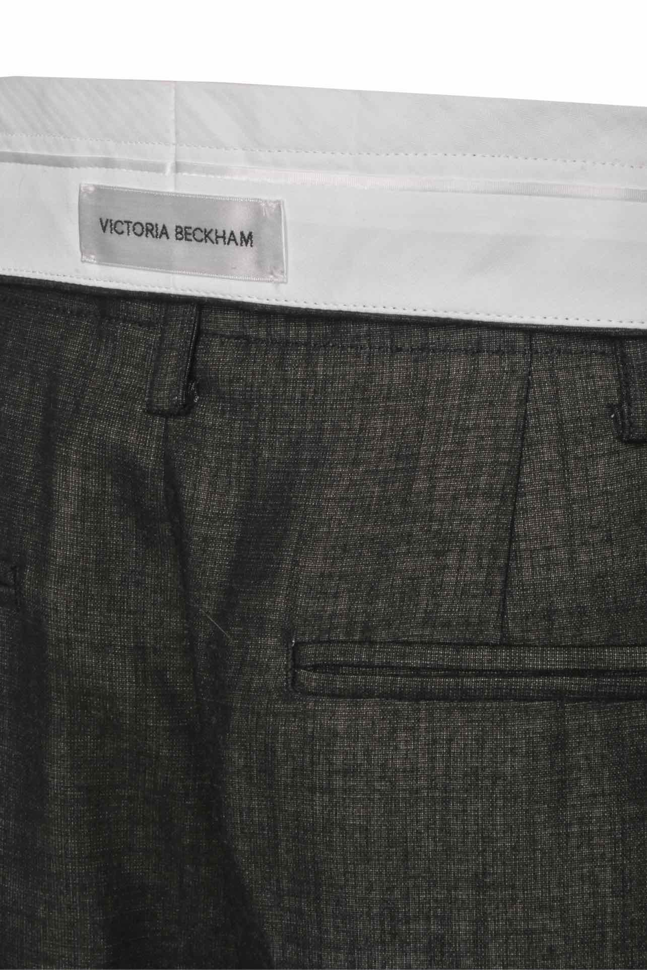 Victoria Beckham Size 4 Double-Waistband Wool Wide-Leg Trousers - Image 4