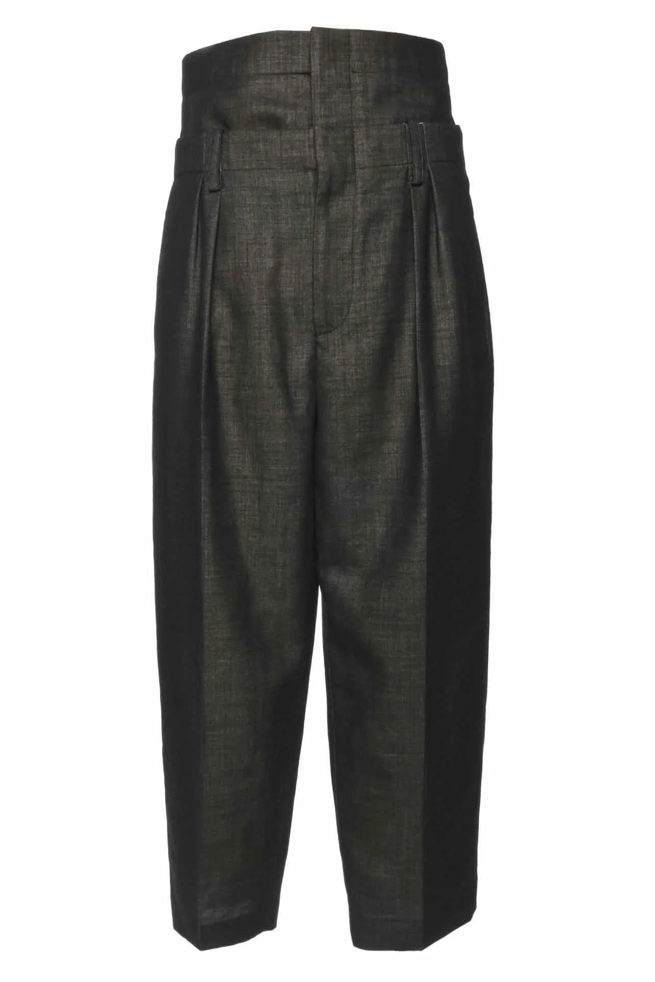 Victoria Beckham Size 4 Double-Waistband Wool Wide-Leg Trousers - Image 5