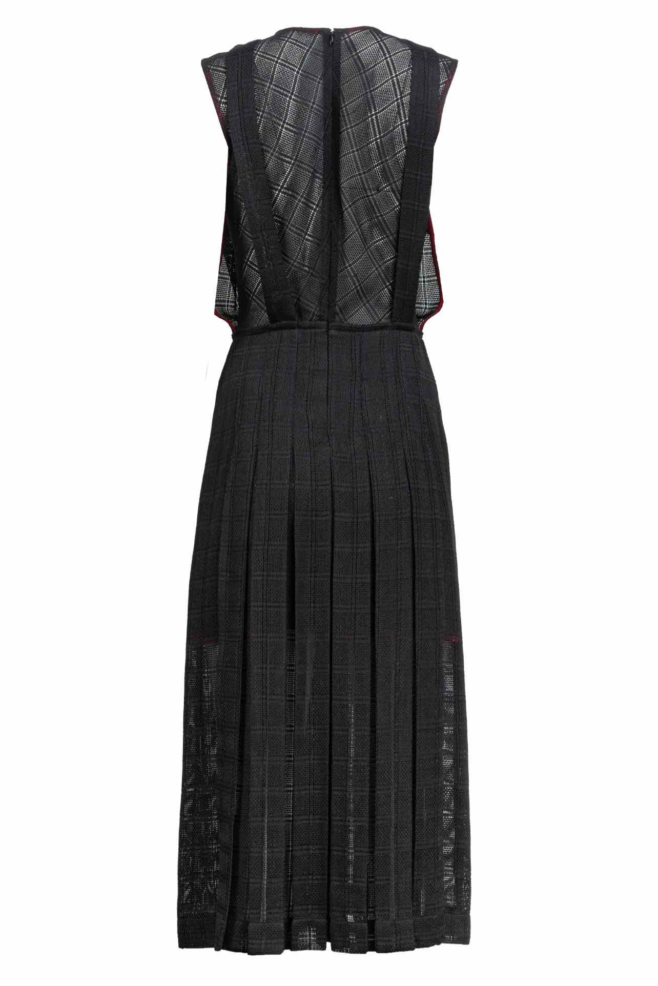 Victoria Beckham Size 4 Sheer Lace Panels Midi Dress - Image 2