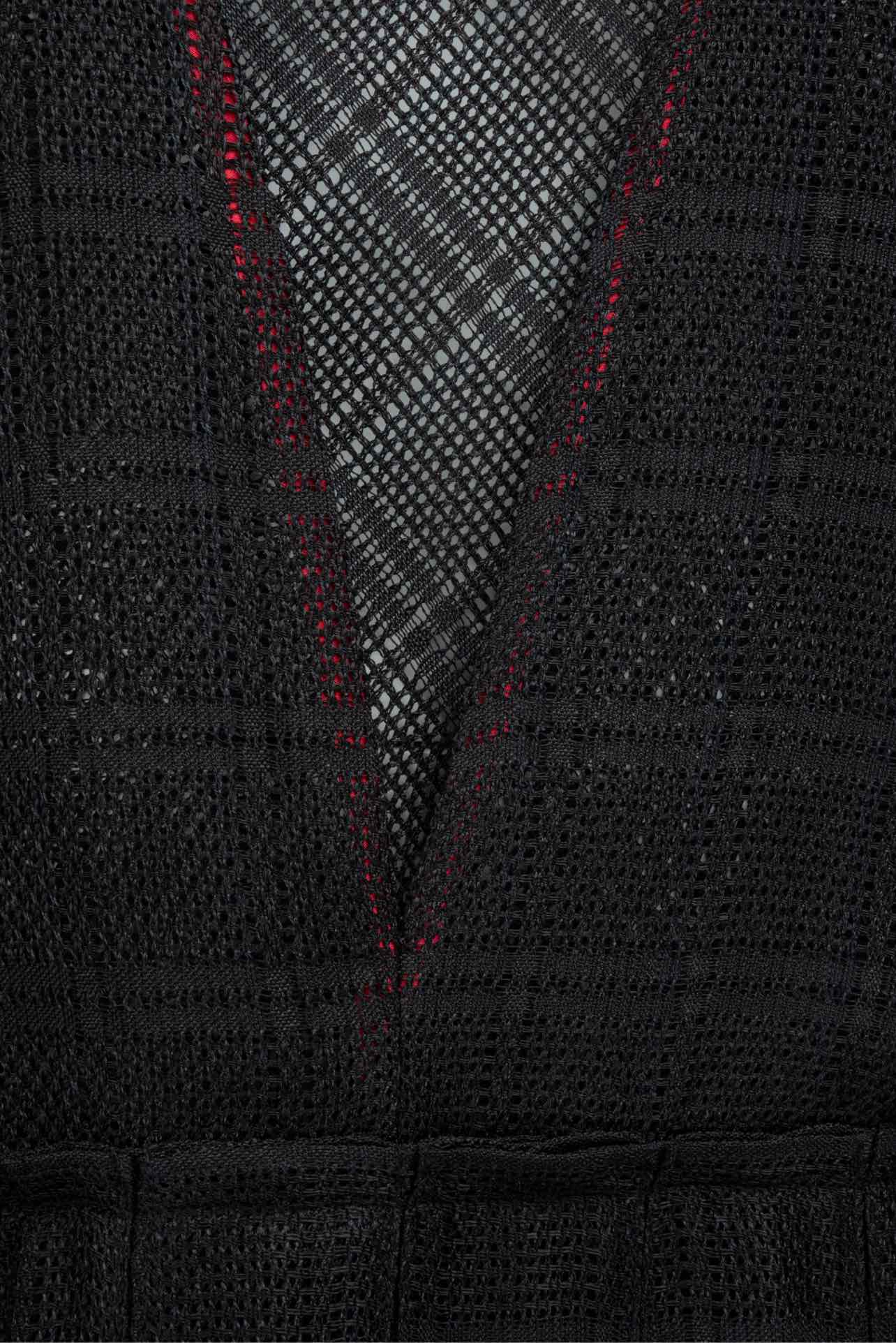 Victoria Beckham Size 4 Sheer Lace Panels Midi Dress - Image 3