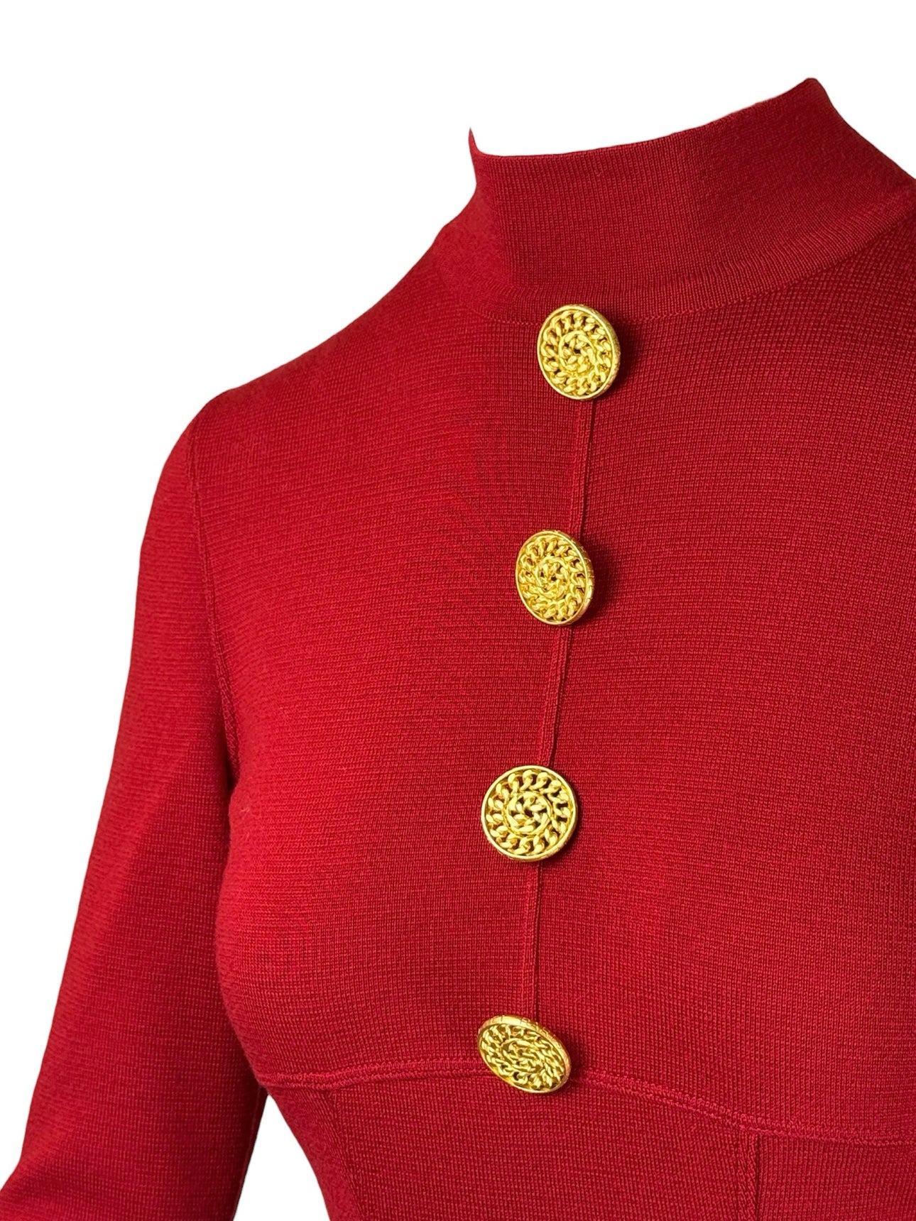 Vintage Chanel 1994 Size 38 Wool Dress - Image 3