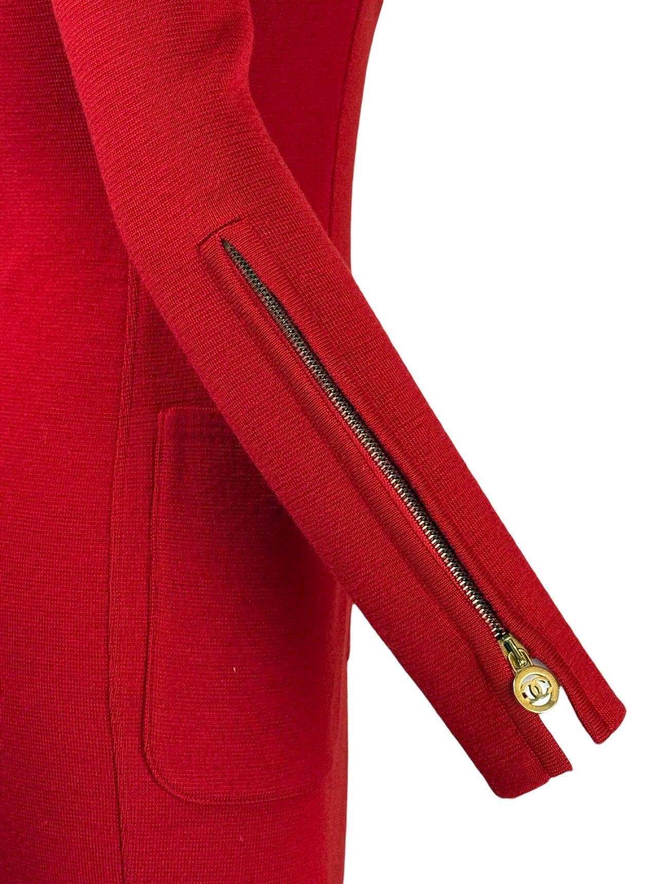 Vintage Chanel 1994 Size 38 Wool Dress - Image 4