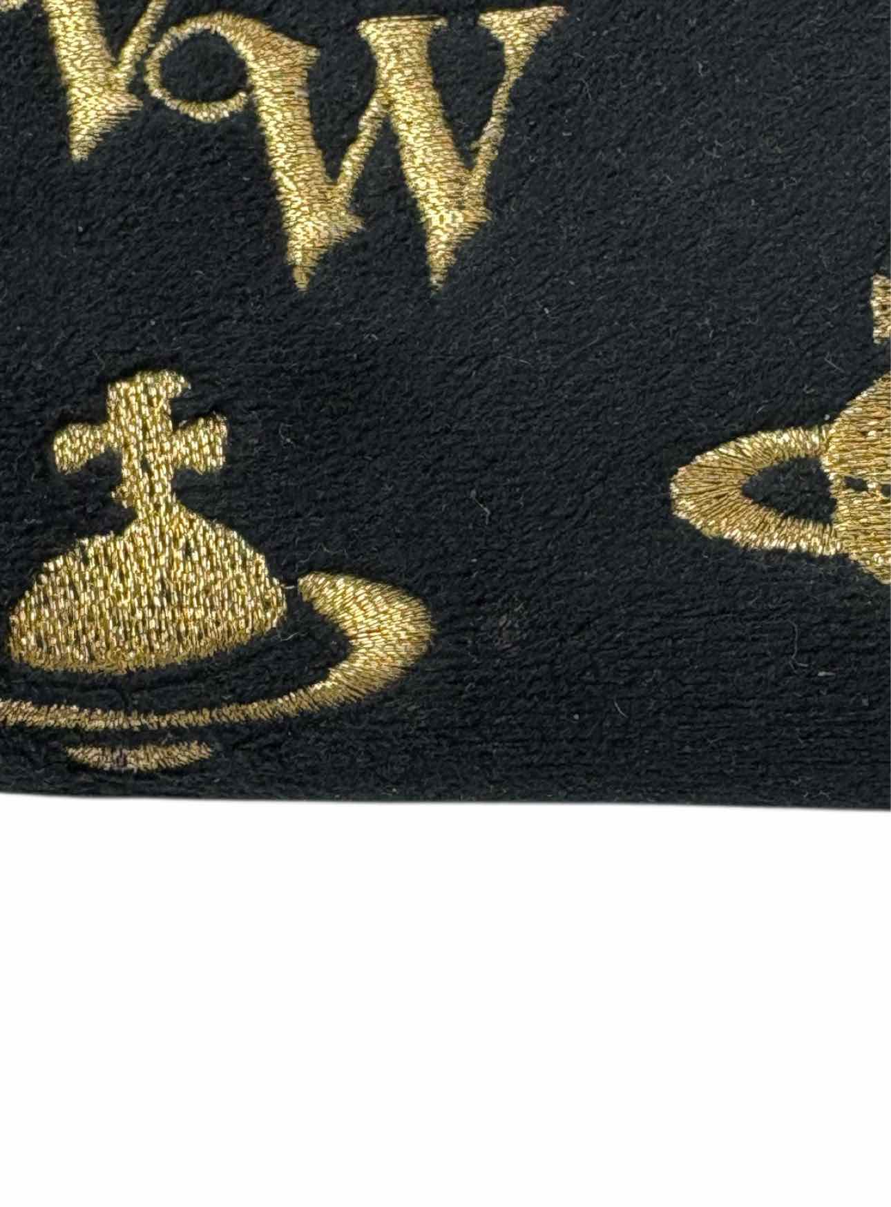 Vivienne Westwood Embroidered Logo Velvet & Leather Wallet - Image 12
