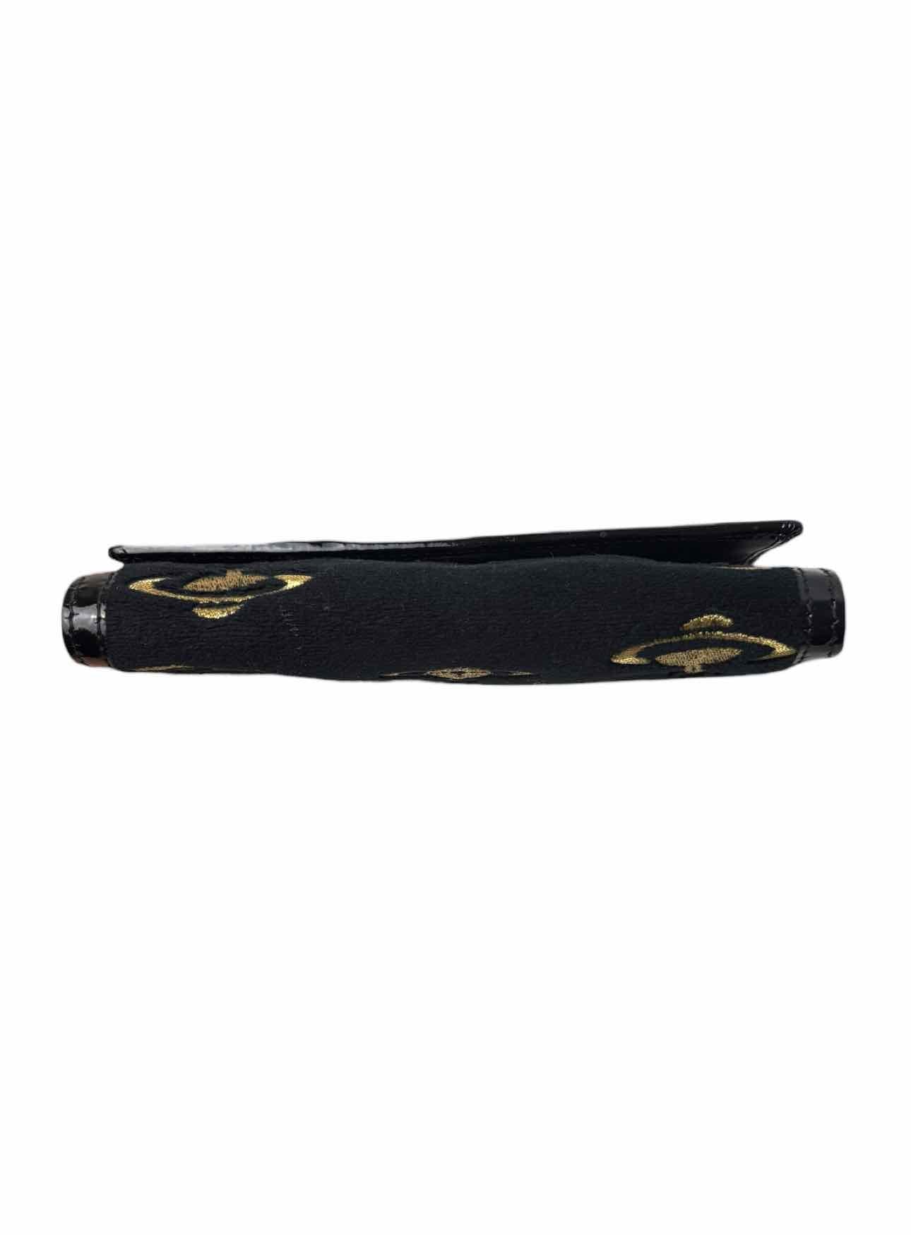 Vivienne Westwood Embroidered Logo Velvet & Leather Wallet - Image 5