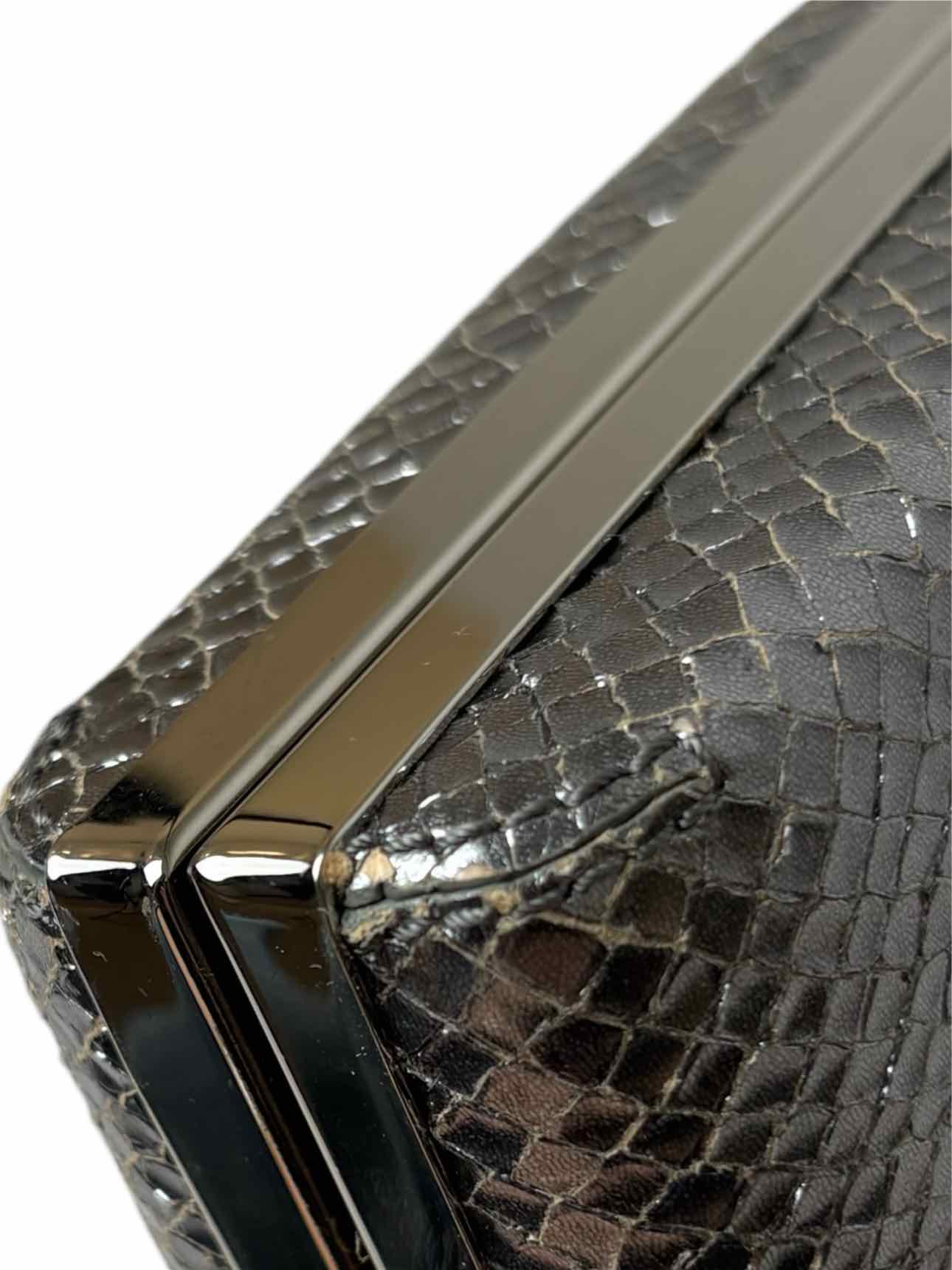 Vivienne Westwood Metallic Silver Leather Snake Print Clutch - Image 12