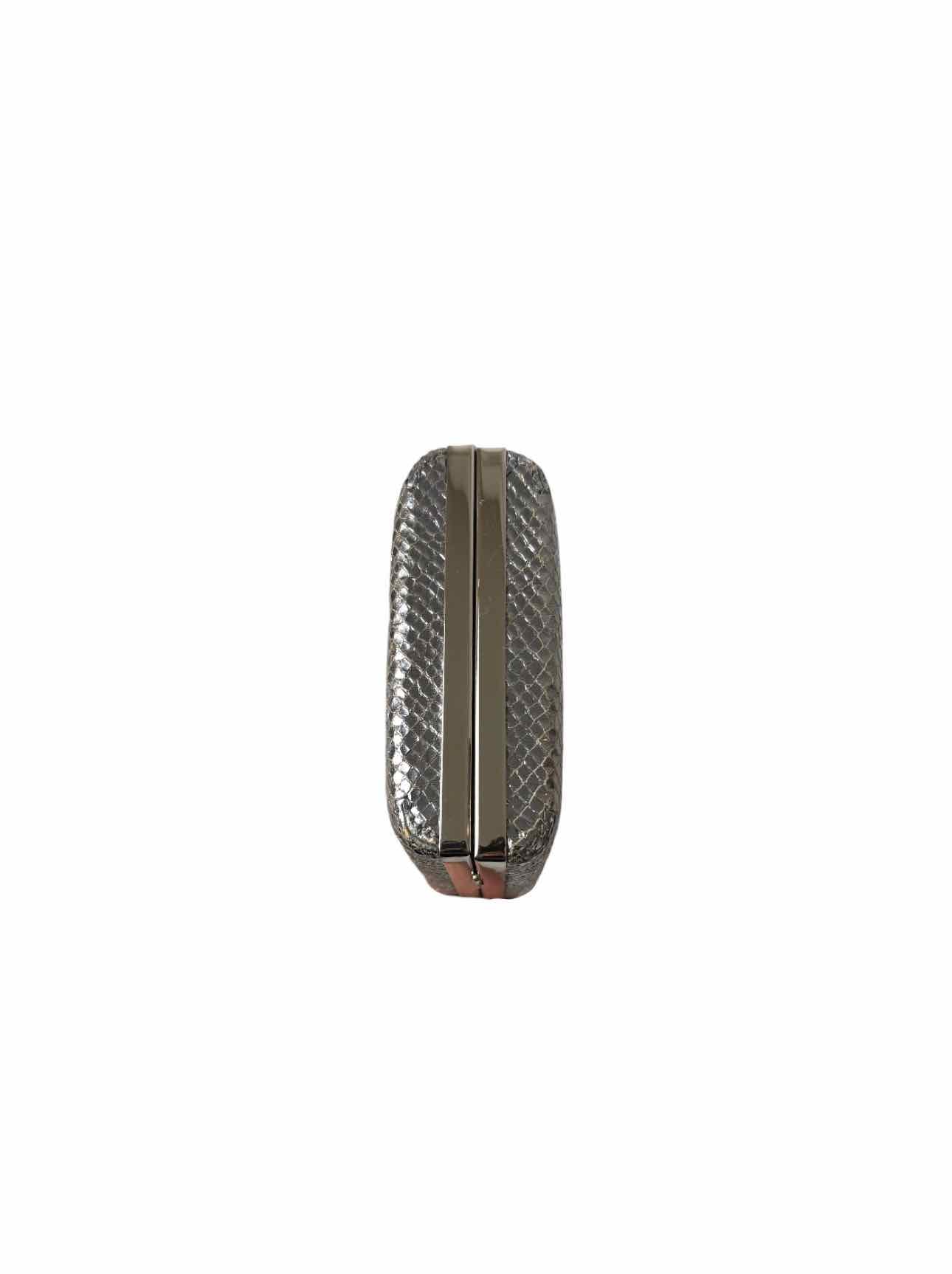 Vivienne Westwood Metallic Silver Leather Snake Print Clutch - Image 4