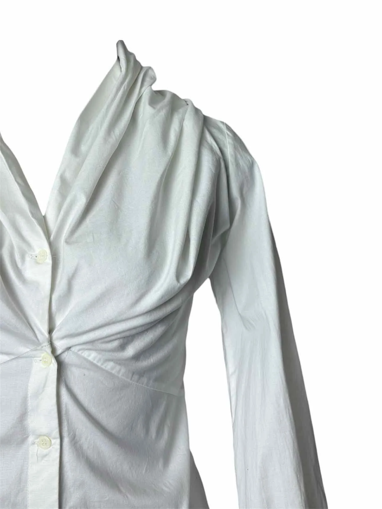 Vivienne Westwood Size 42 Hooded Cotton Blouse - Image 3