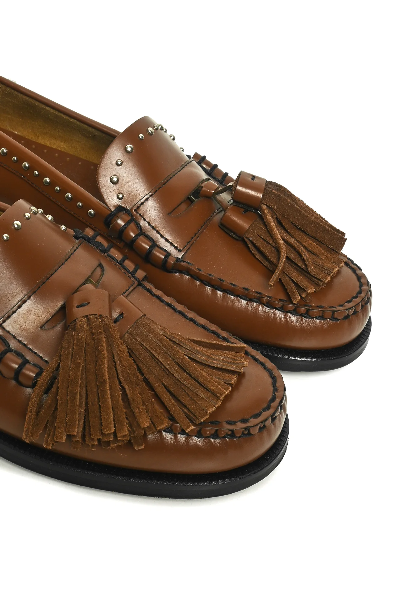 Weekend Max Mara Size 11 Leather Moccasins - Image 5