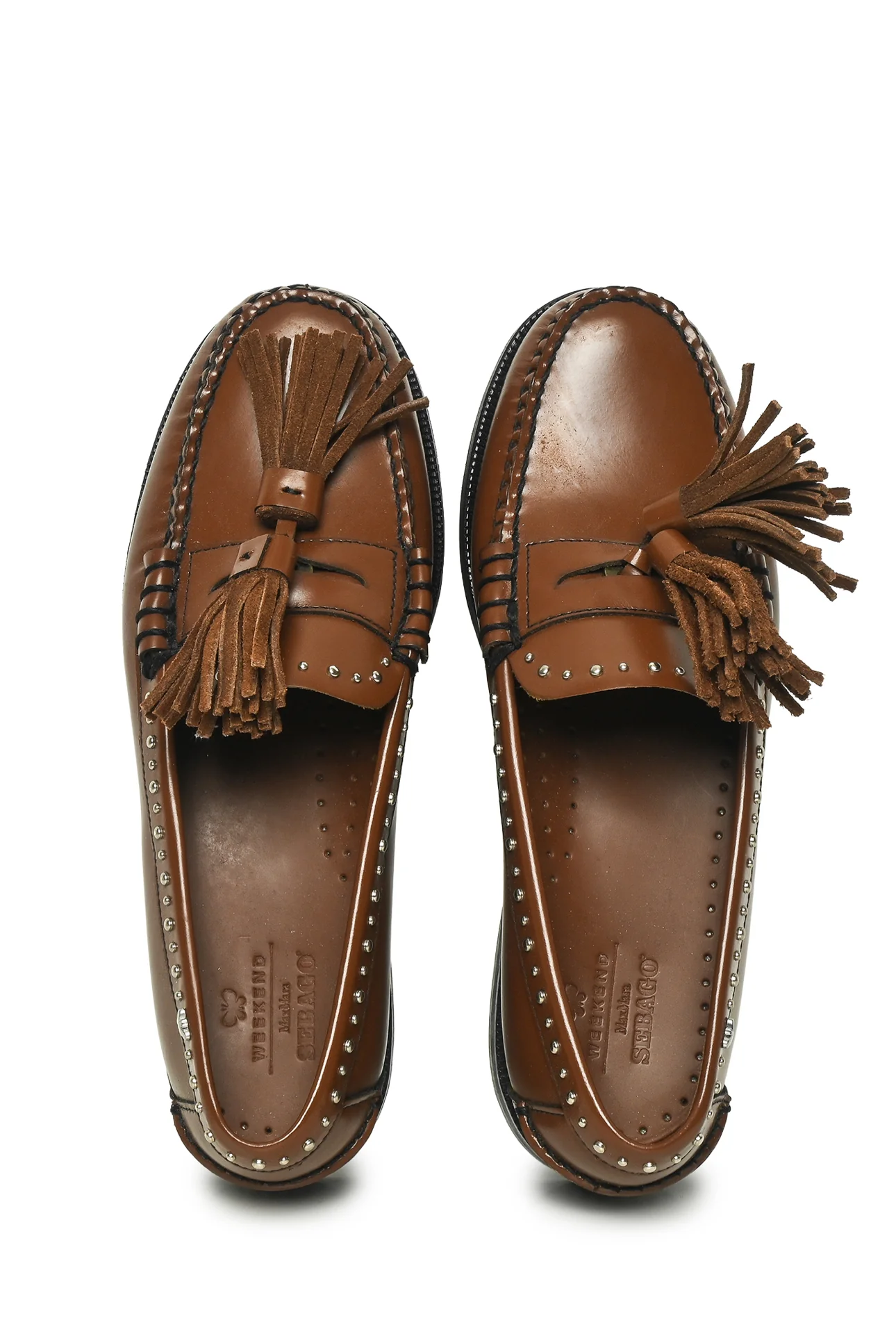 Weekend Max Mara Size 11 Leather Moccasins - Image 7