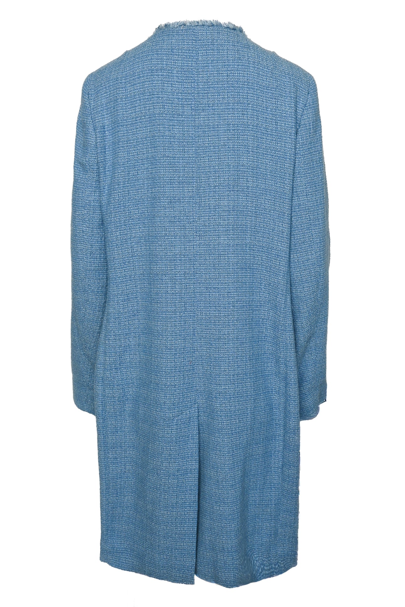 Weekend Max Mara Size 14 Fringe Edge Tweed Coat - Image 2