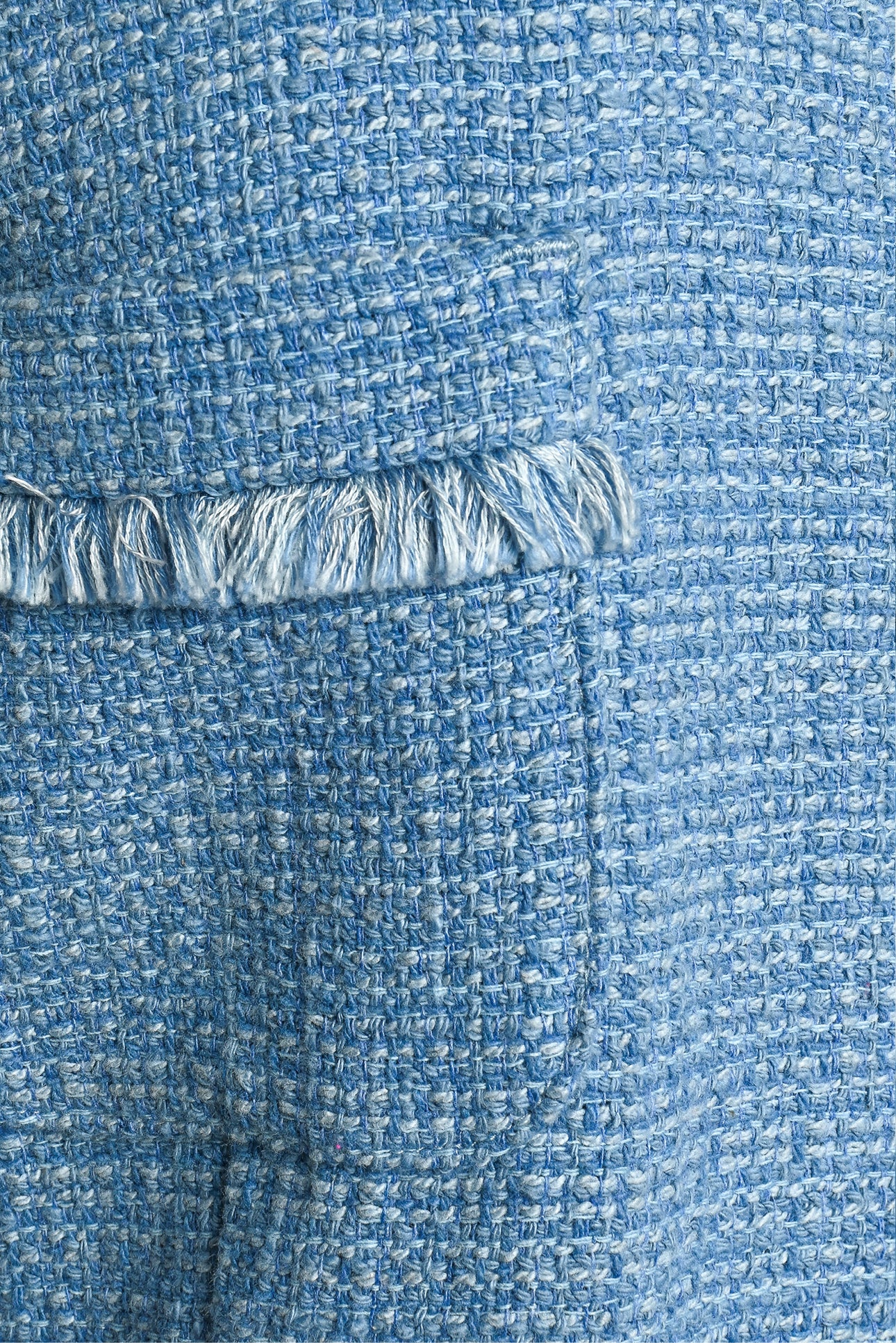 Weekend Max Mara Size 14 Fringe Edge Tweed Coat - Image 4