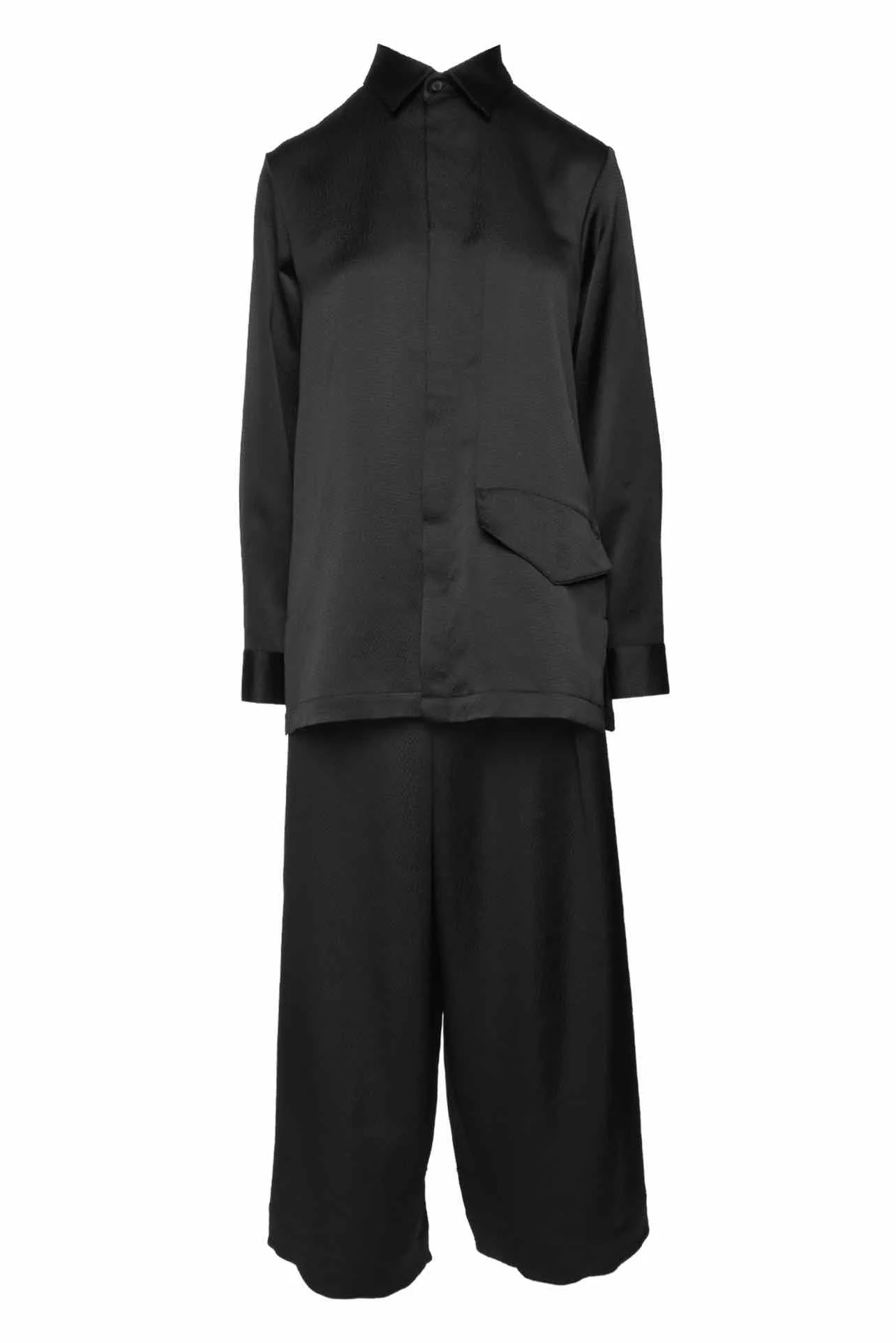 Y3 Size S Tech Seersucker Shirt & Wide Leg Tech Seersucker Pant Set