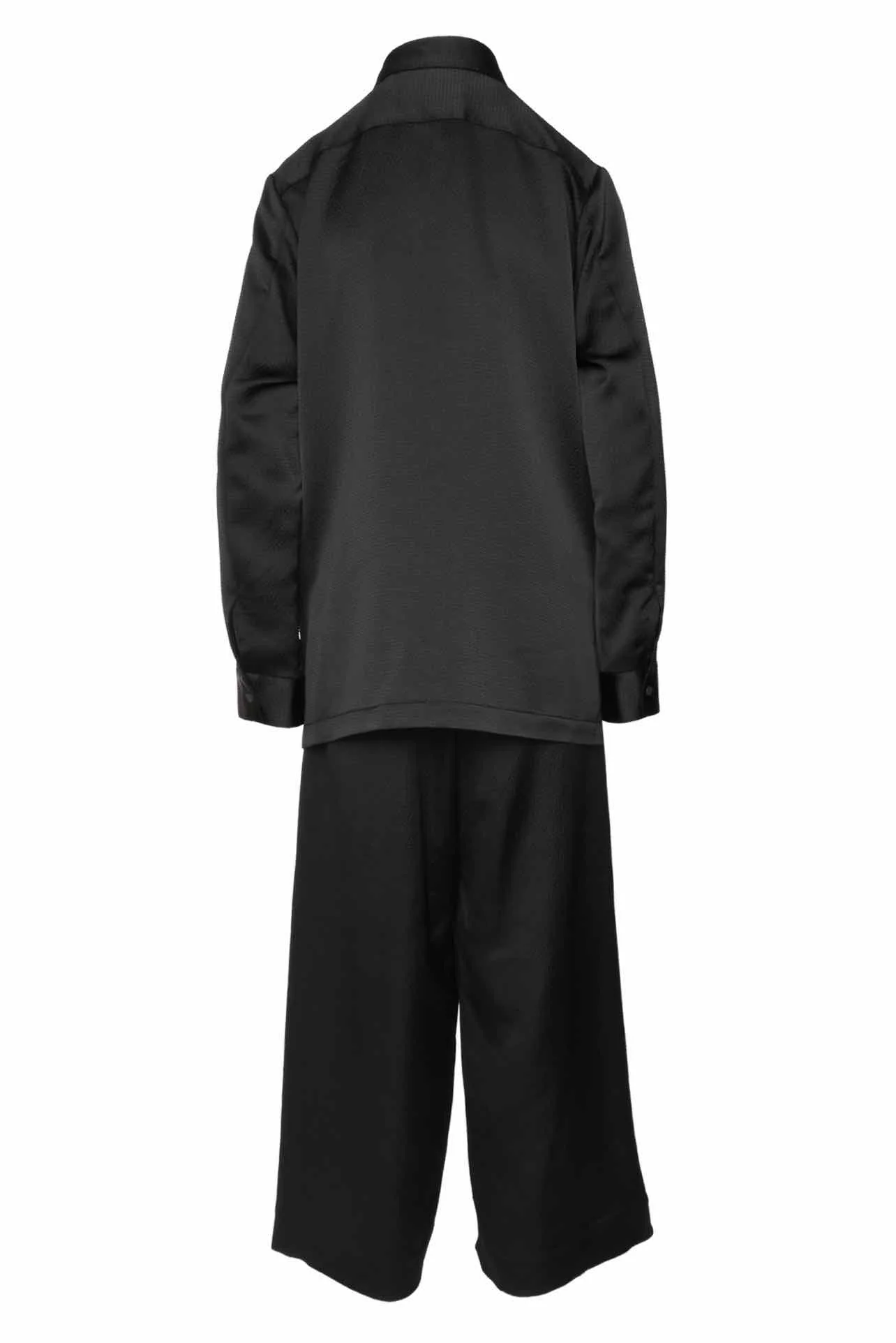 Y3 Size S Tech Seersucker Shirt & Wide Leg Tech Seersucker Pant Set - Image 2
