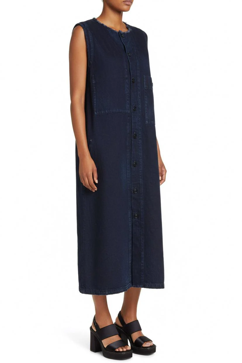 Y's Size 1 Denim Long Dress - Image 2