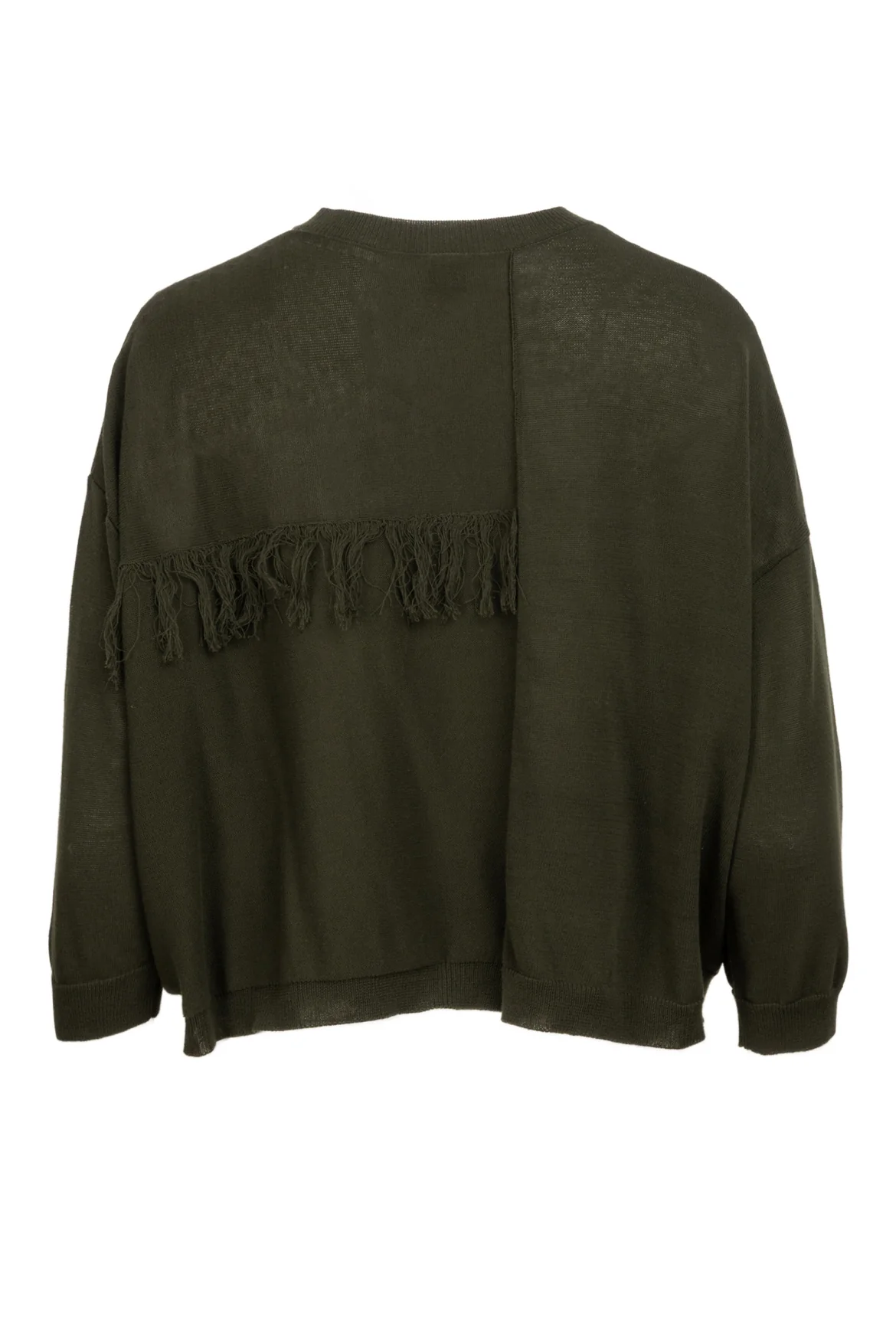 Y's Size 2 Cropped Fringe Embellished Cardigan - Image 2
