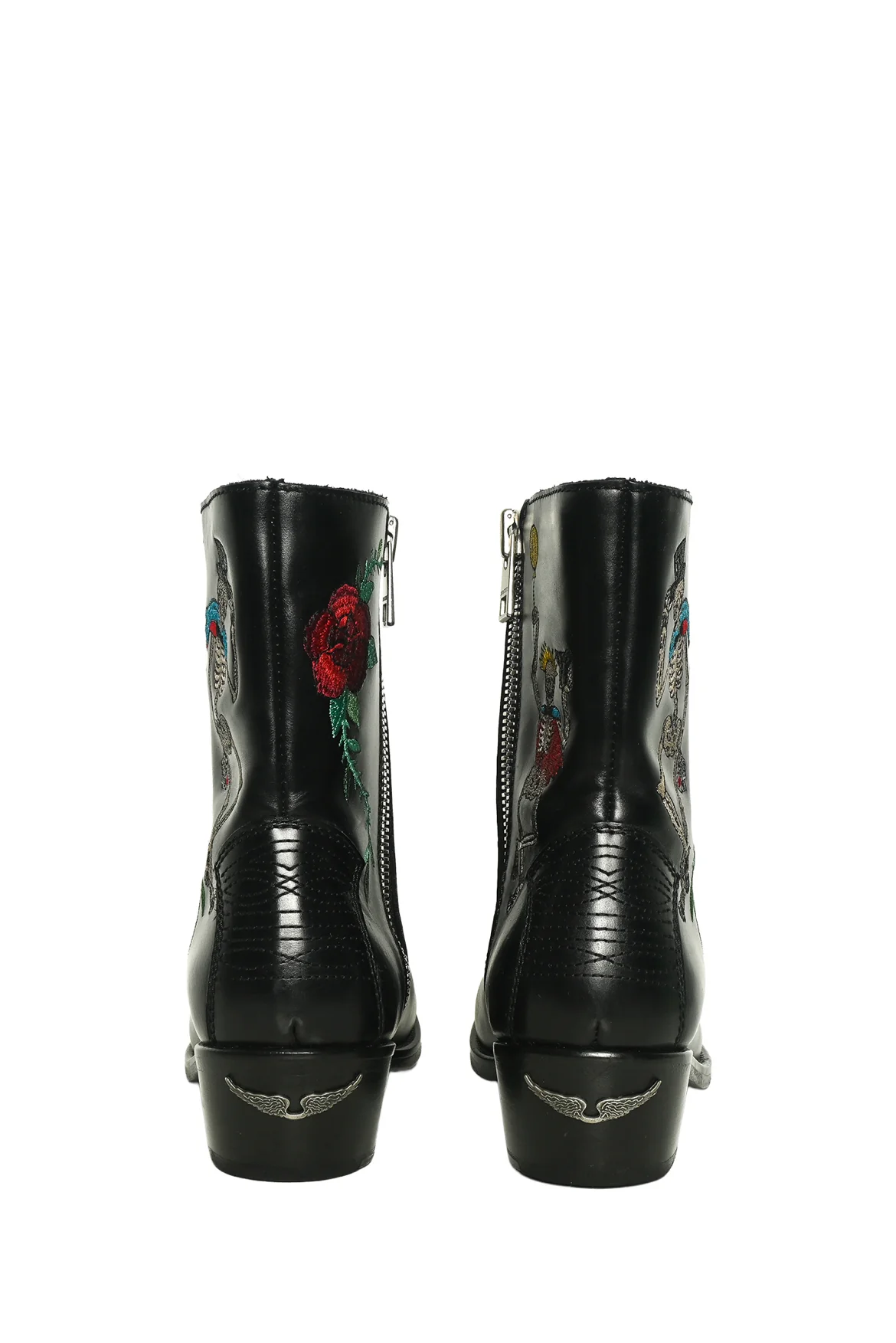 Zadig & Voltaire Size 37 Pilar Embroidered Western Ankle Boots - Image 4