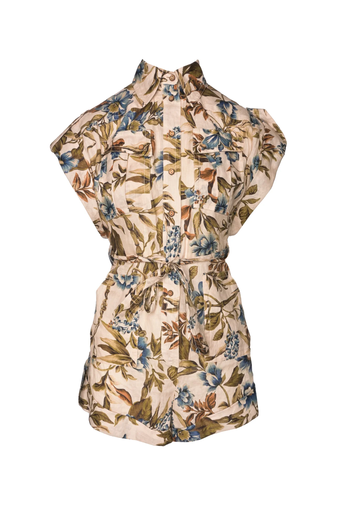 Zimmermann Size 0 Aliane Roll Cuff Playsuit