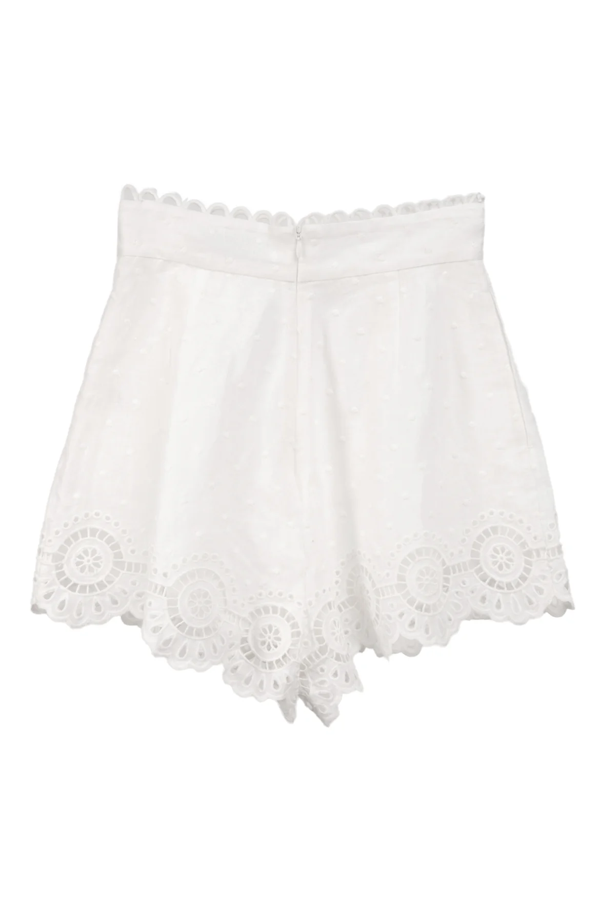 Zimmermann Size 0 Linen Bellitude Scallop Shorts - Image 2