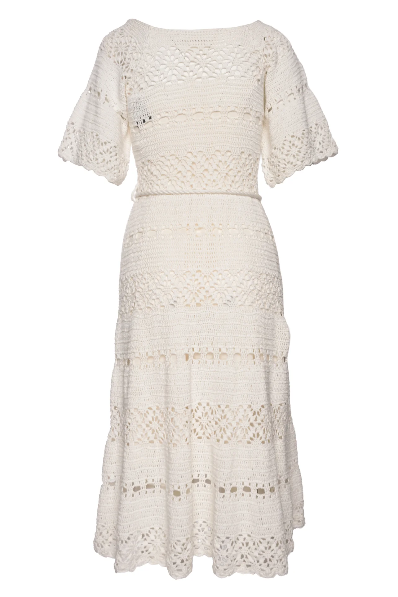 Zimmermann Size 1 Cassia Embellished Crochet Midi Dress - Image 2
