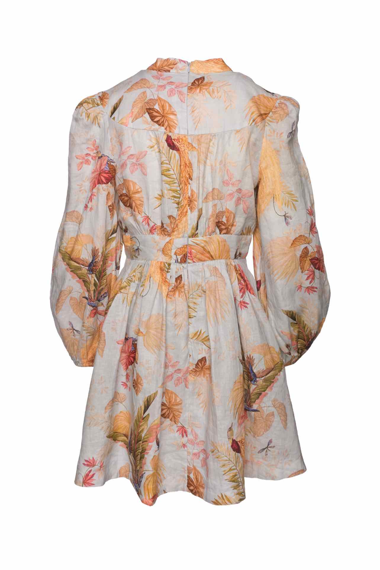 Zimmermann Size 2 Ascension Linen Mini Floral Dress - Image 2