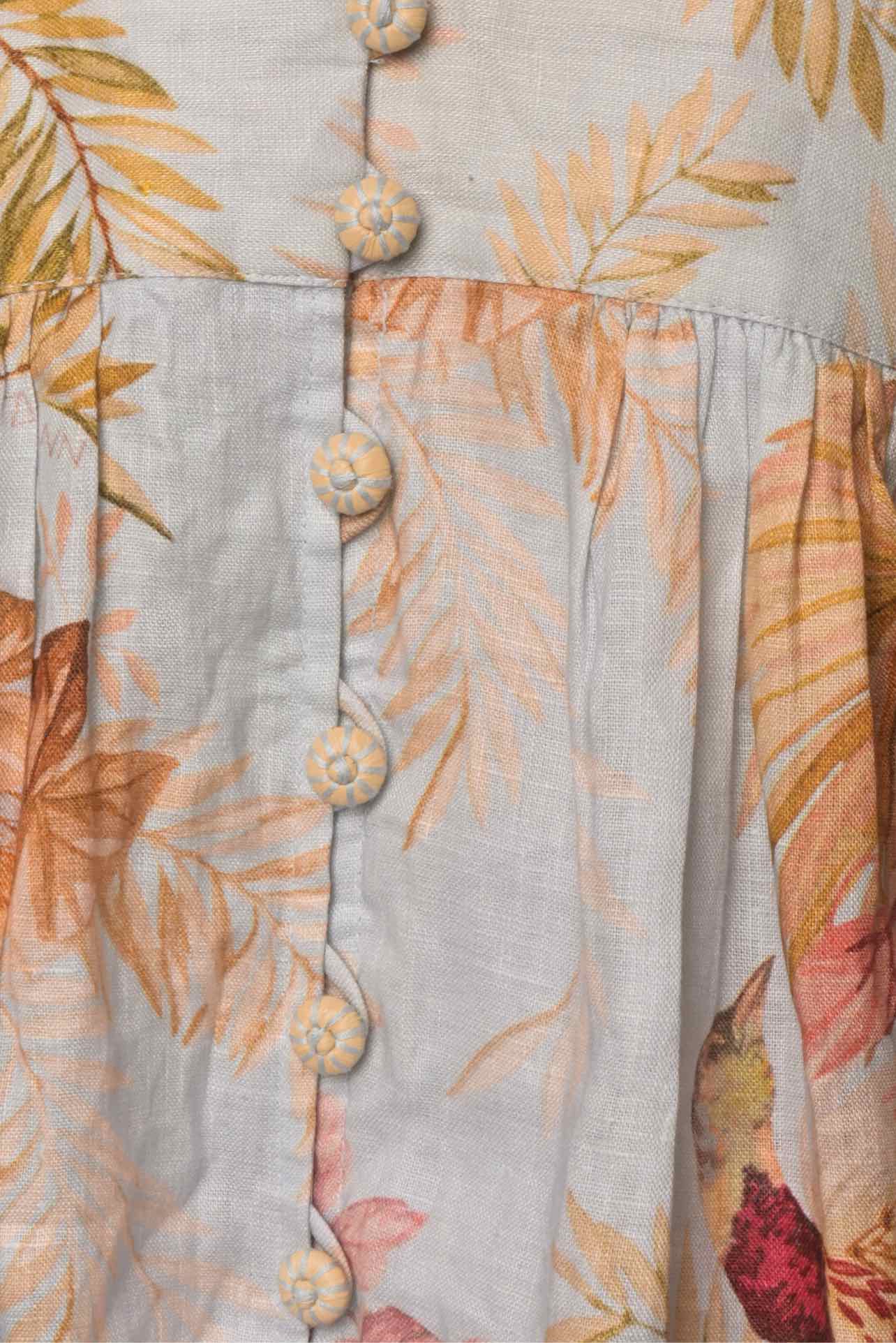 Zimmermann Size 2 Ascension Linen Mini Floral Dress - Image 3