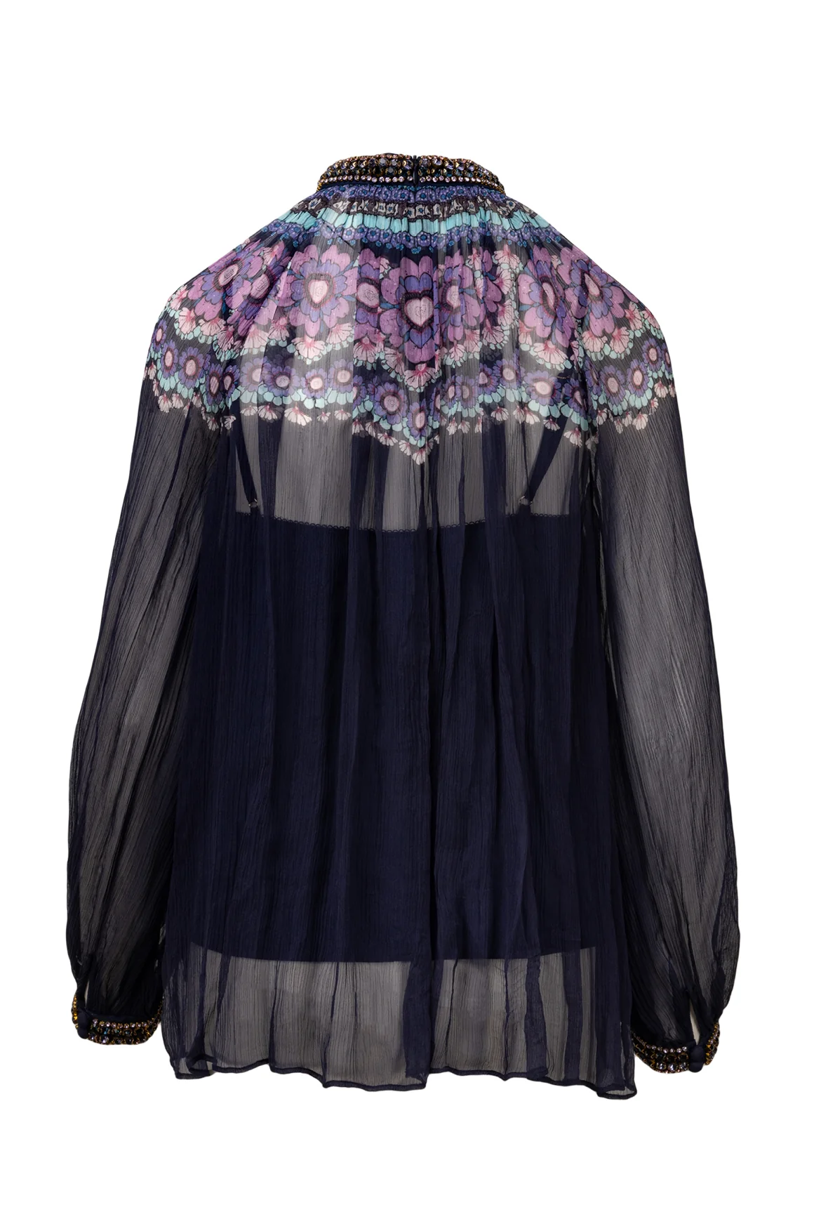 Zimmermann Size 2 Silk Crystal Embellished Celestial Tops - Image 2