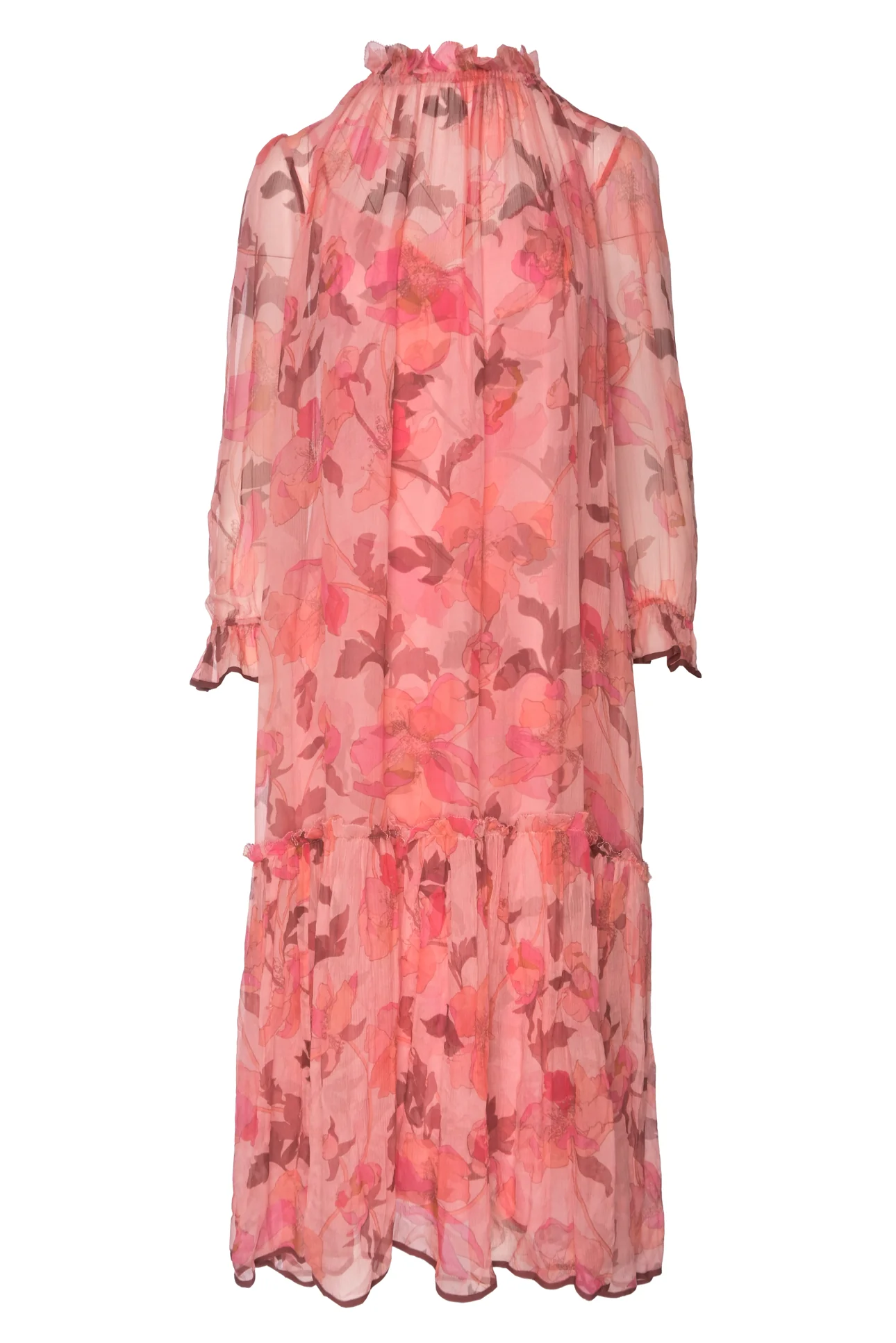 Zimmermann Size 3 Floral Mock Neck Long Sleeve Dress