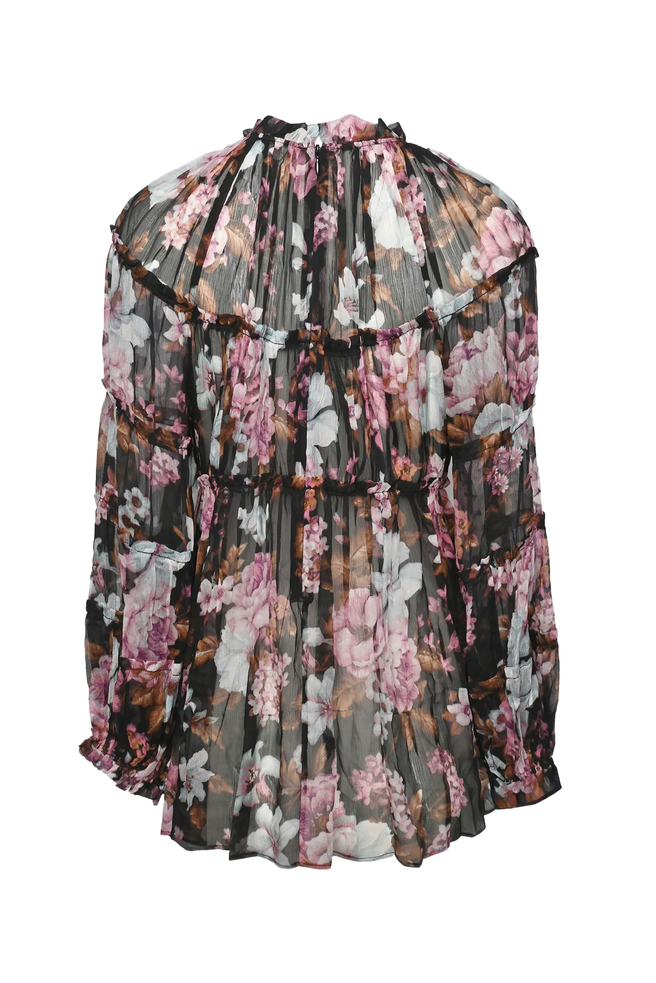 Zimmermann Size 3 Floral Silk Long Sleeve Tops - Image 2