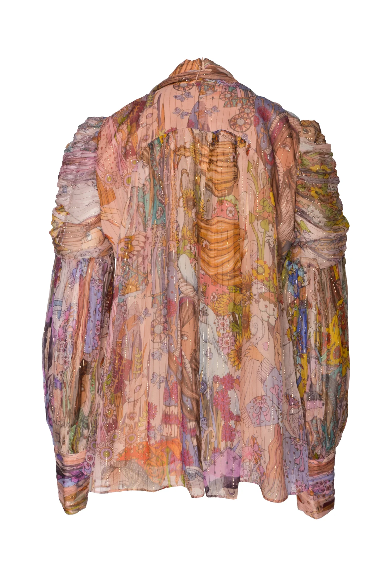 Zimmermann Size 3 Kaleidoscope Silk & Lurex Shirt - Image 2